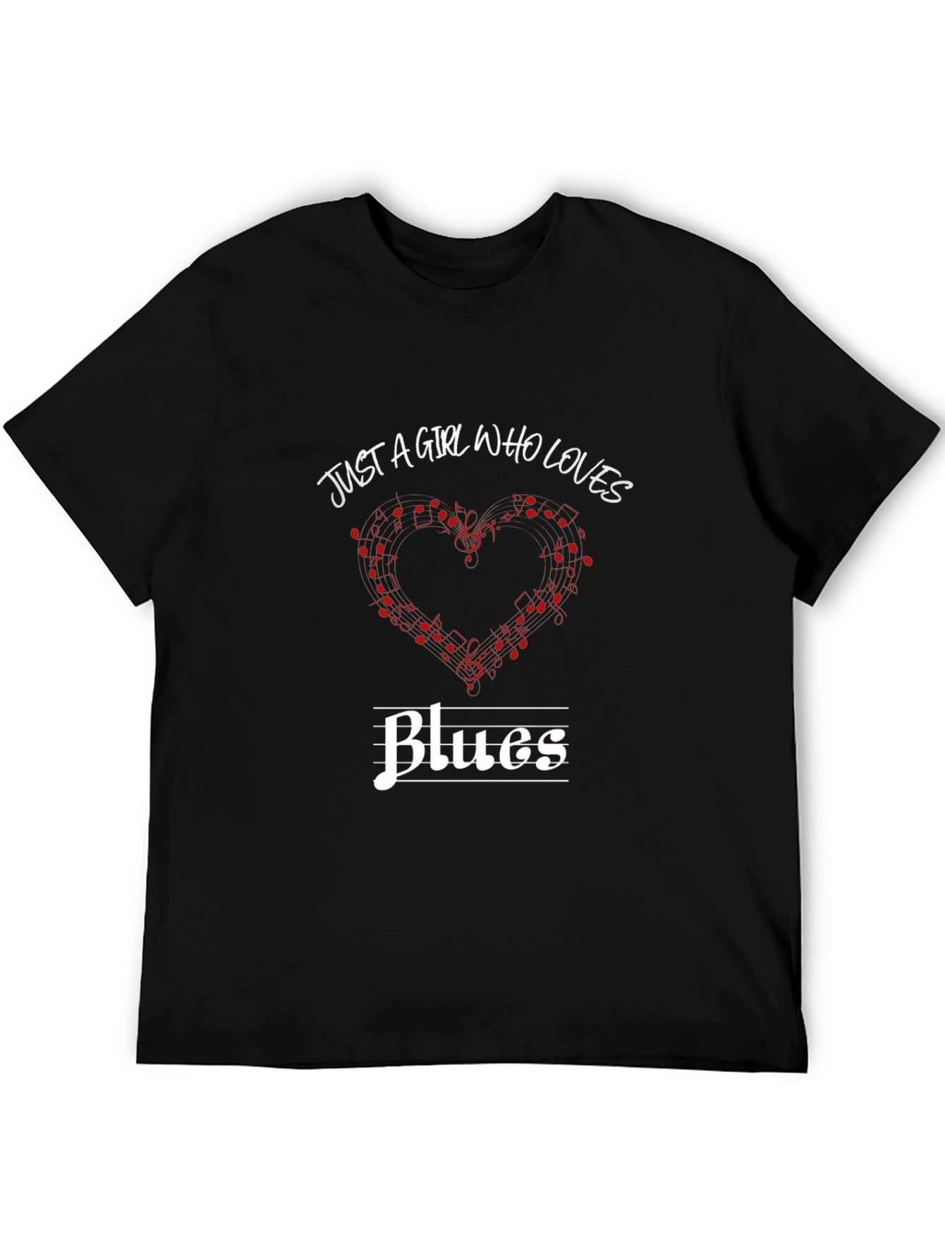 Just A Girl Who Loves Blues Music T-Shirt