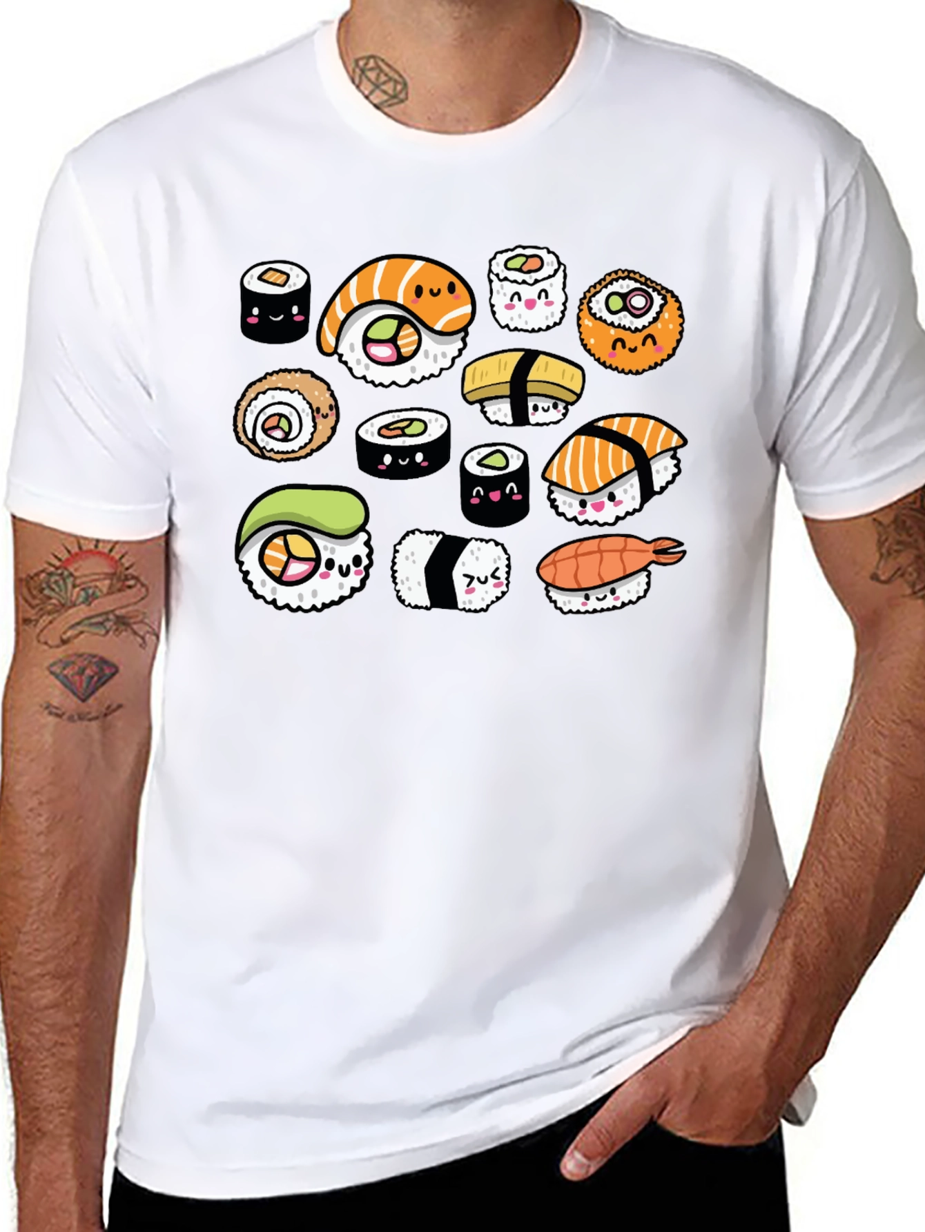 Sushi Lover T-Shirt - Cute Kawaii Design