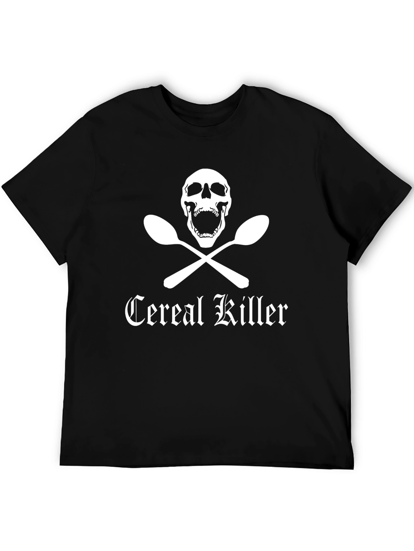Cereal Killer Graphic Tee - Skull & Spoons