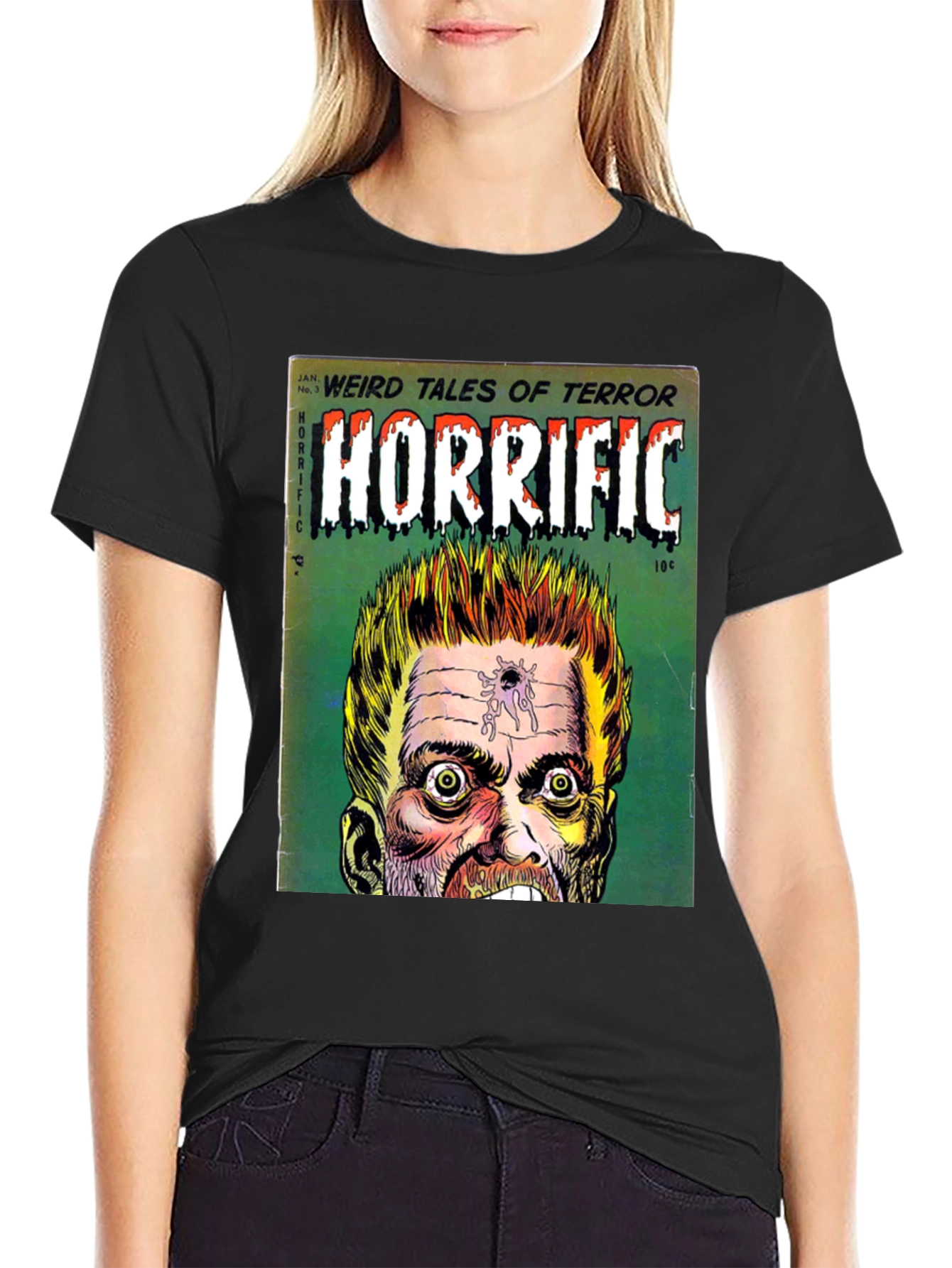 Horrific Weird Tales Comic Book Cover T-Shirt
