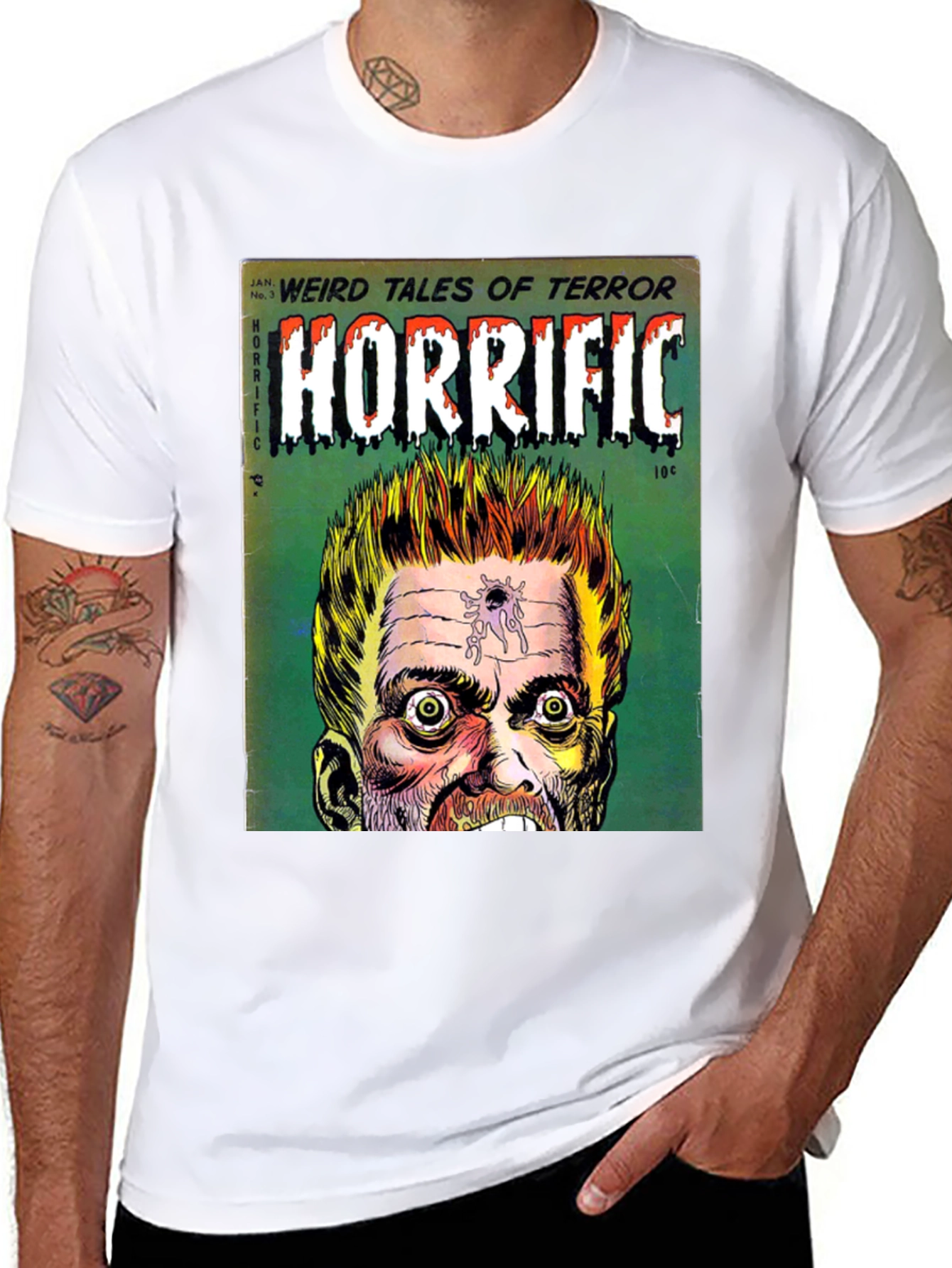 Horrific Weird Tales Comic Book Cover T-Shirt