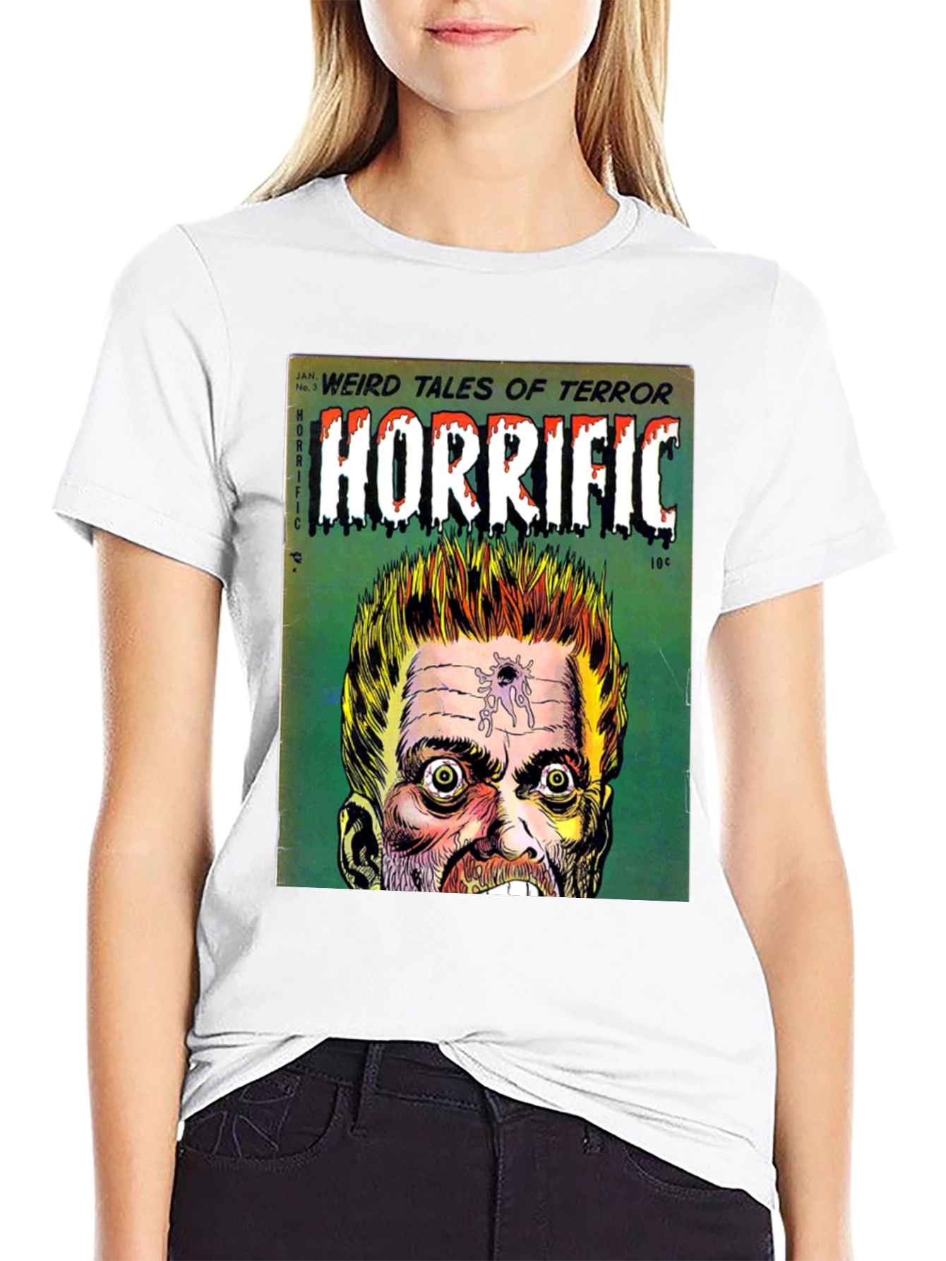 Horrific Weird Tales Comic Book Cover T-Shirt