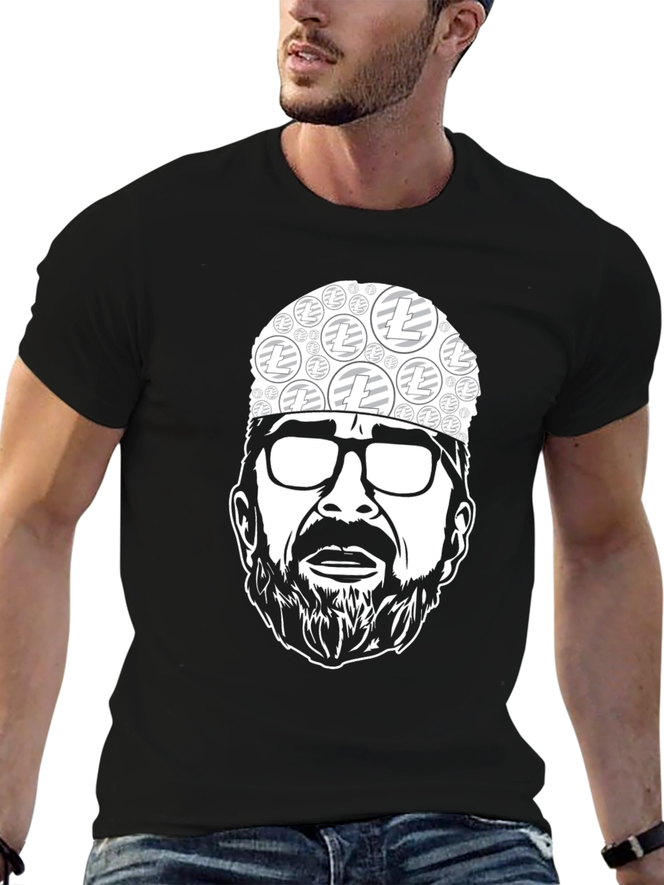 Black Litecoin Crypto Tee
