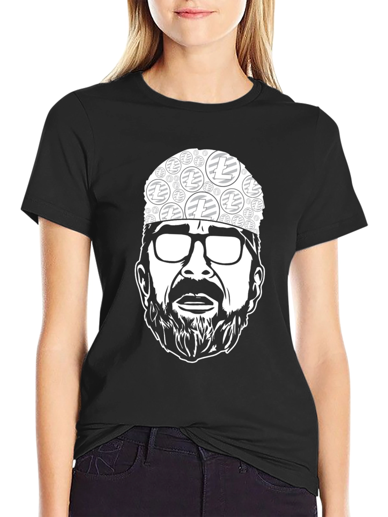 Black Litecoin Crypto Tee