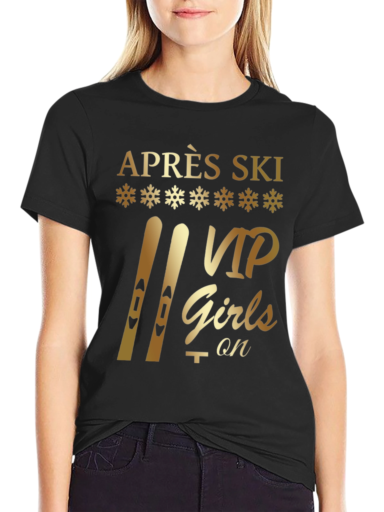 Après Ski VIP Girls On T-Shirt - Black