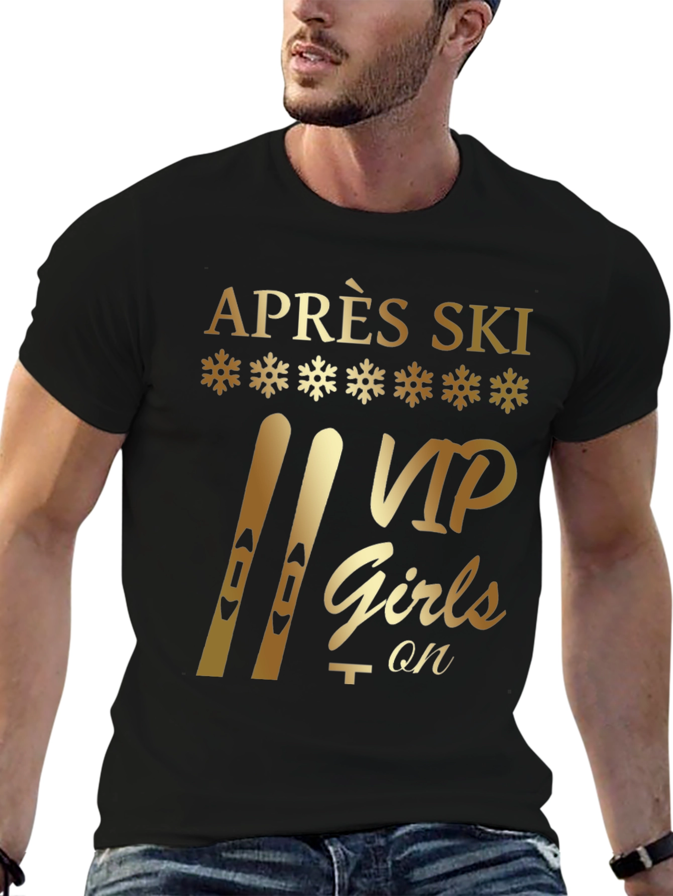 Après Ski VIP Girls On T-Shirt - Black