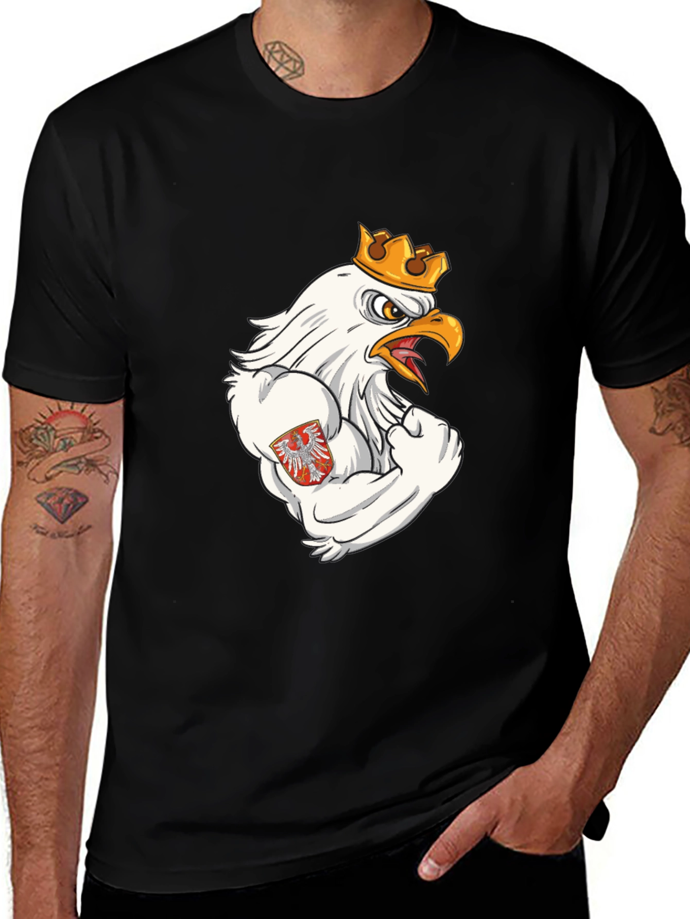 Eagle Power T-Shirt - Black Graphic Tee