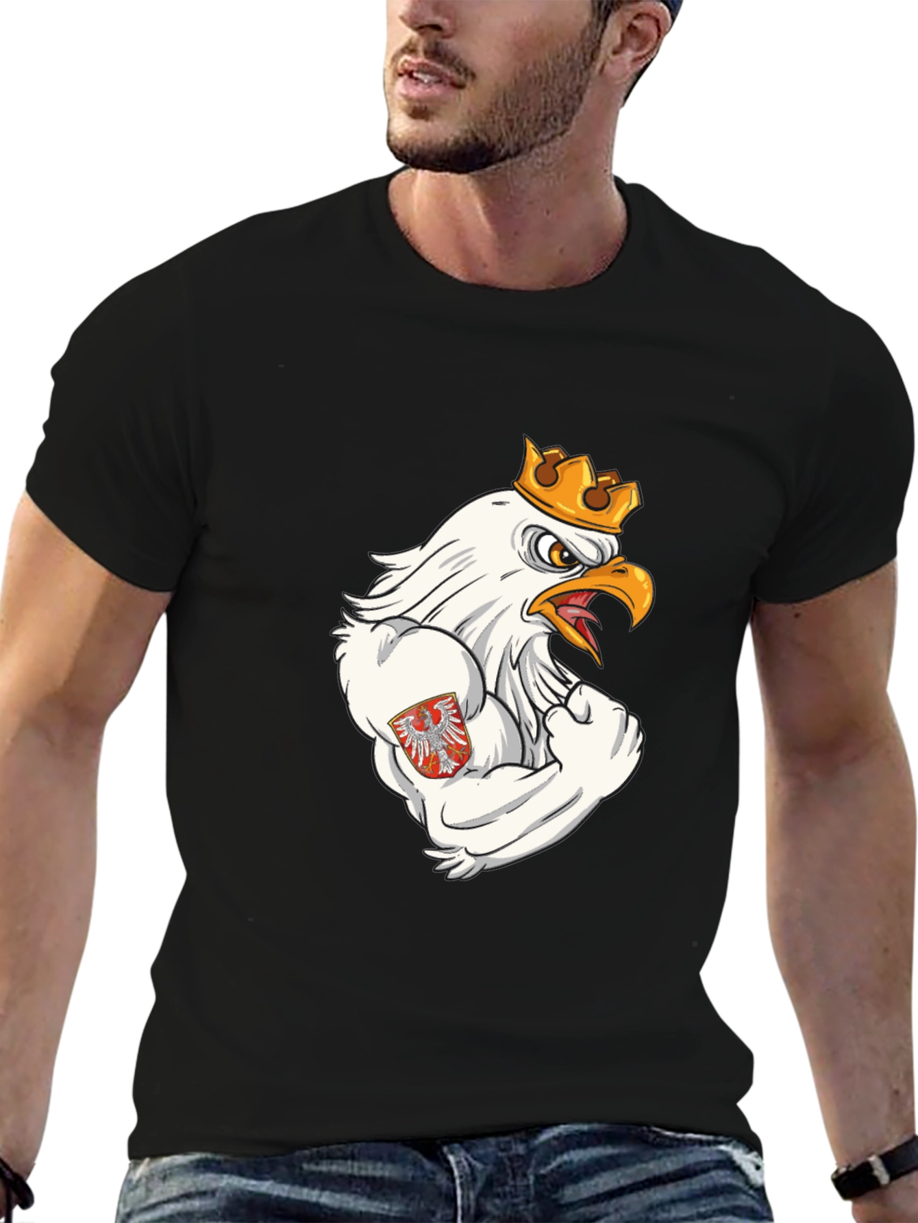 Eagle Power T-Shirt - Black Graphic Tee