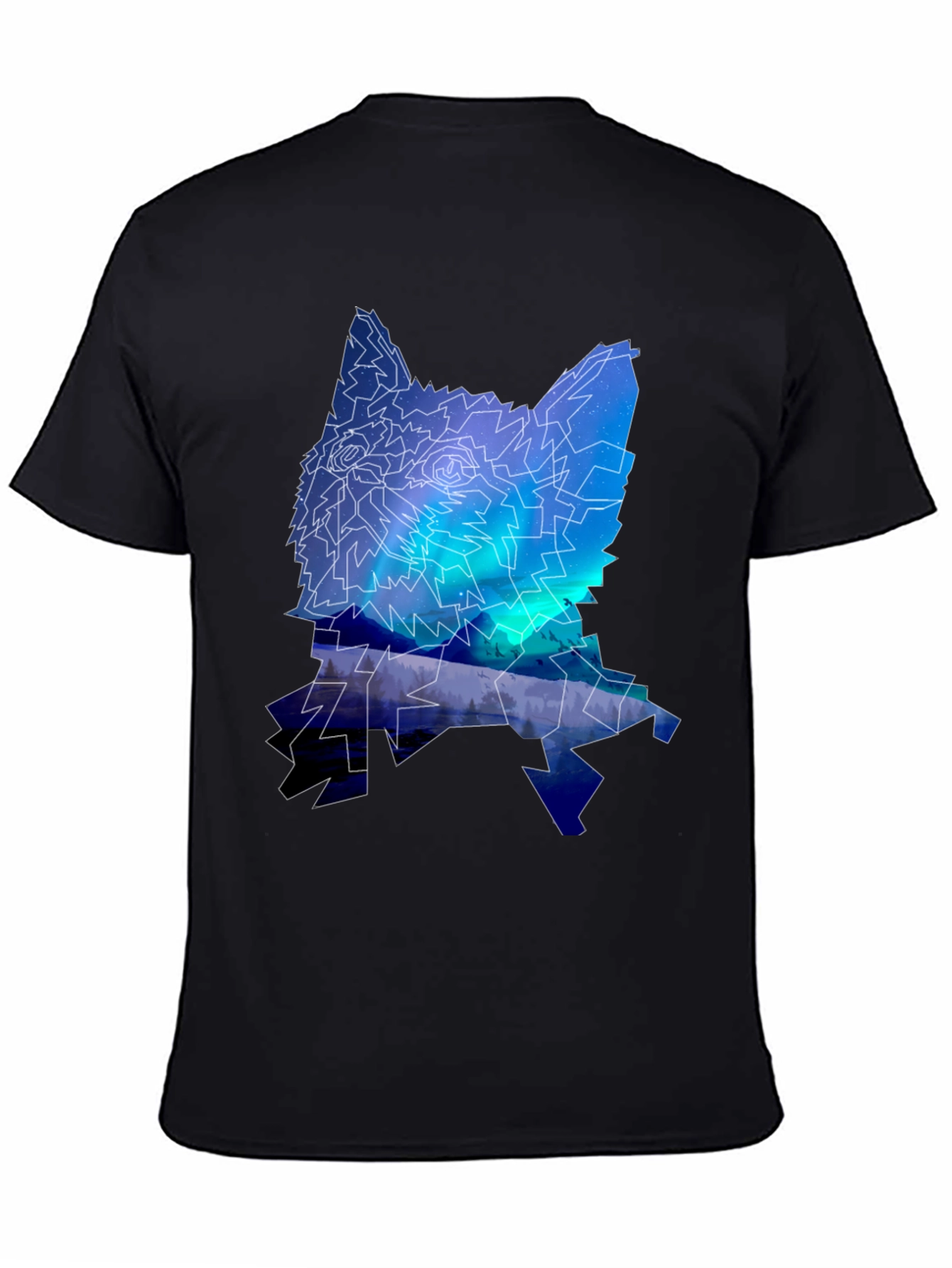 Northern Lights Wolf Graphic T-Shirt