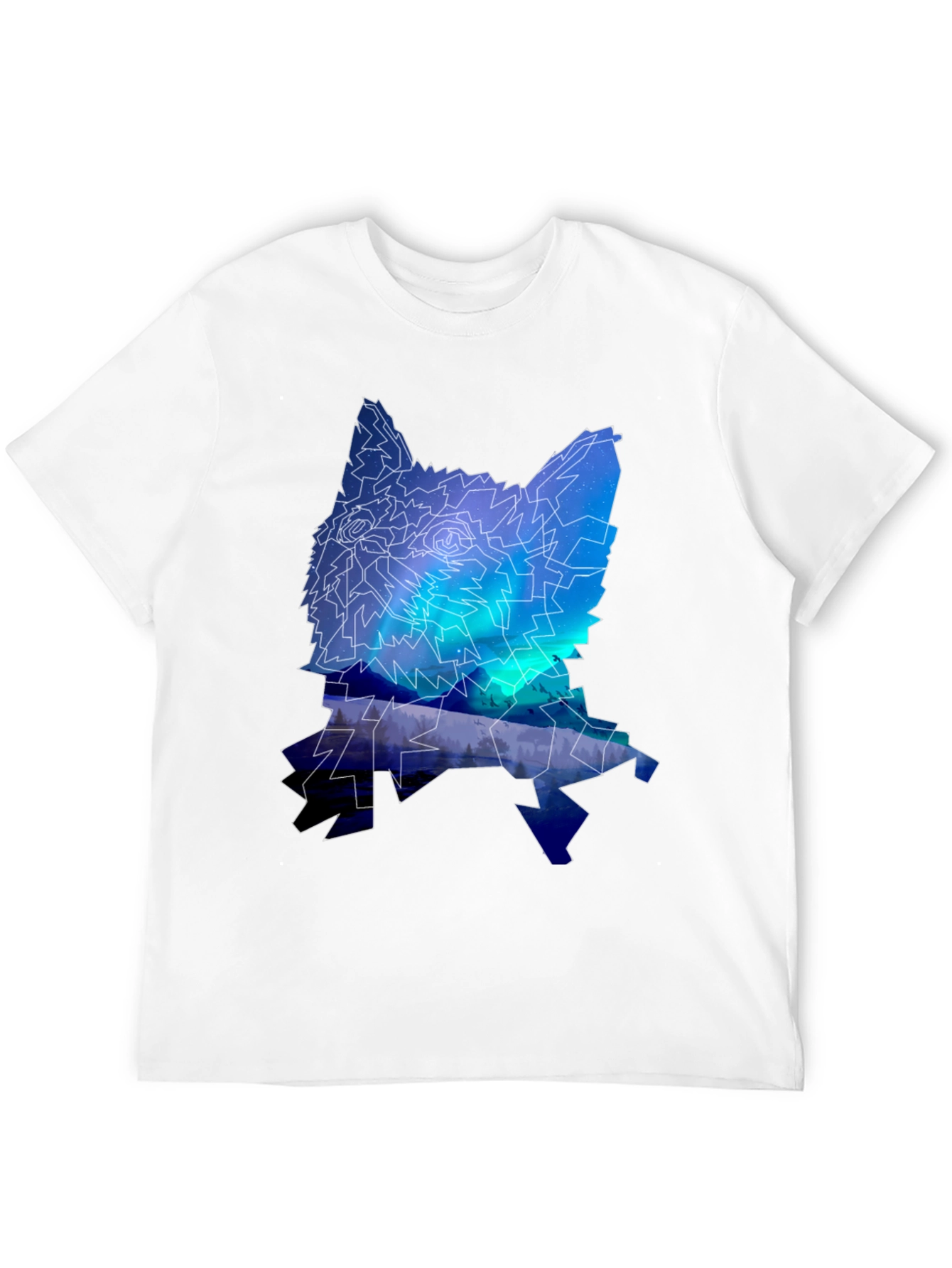 Northern Lights Wolf Graphic T-Shirt