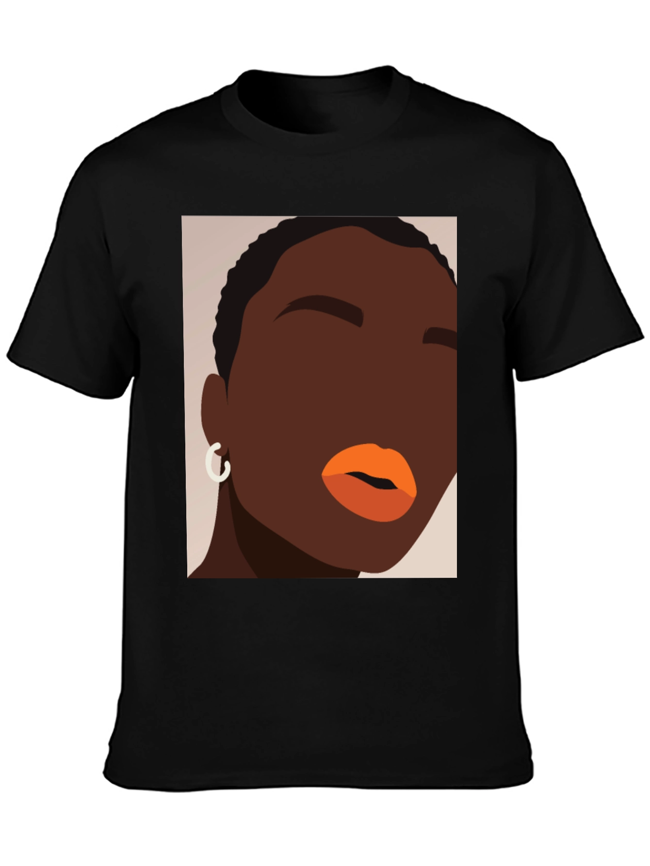 Minimalist Art Graphic Tee - Black