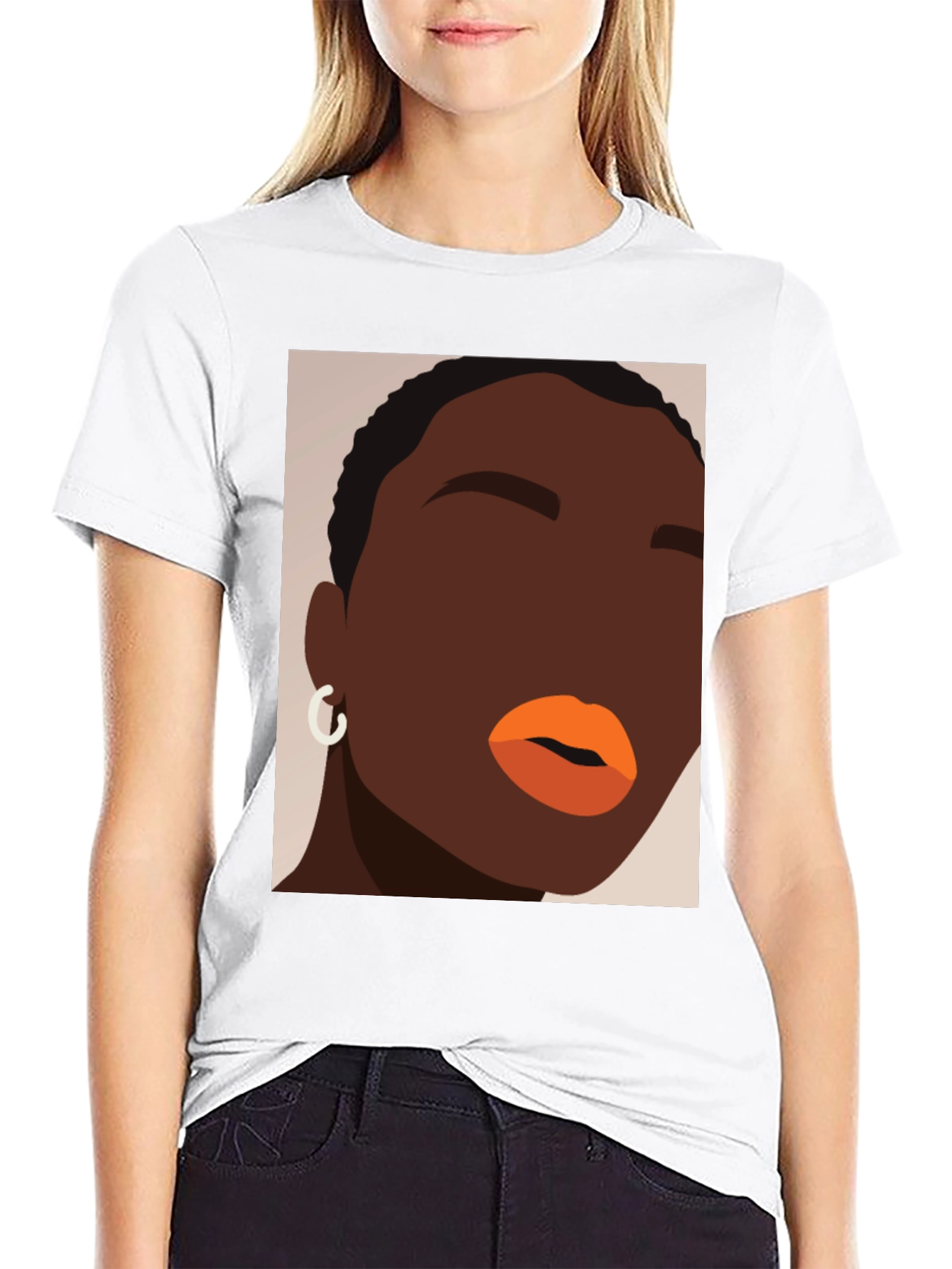 Minimalist Art Graphic Tee - Black