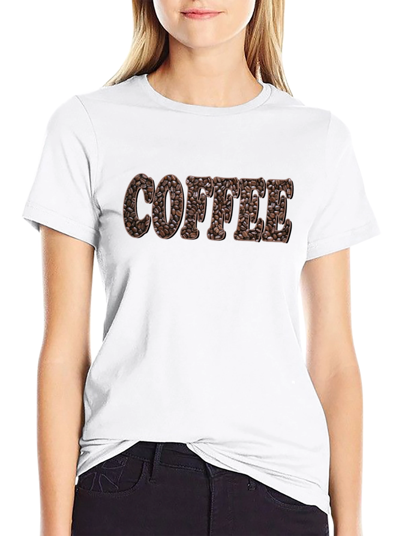 Coffee Bean Lettering T-Shirt