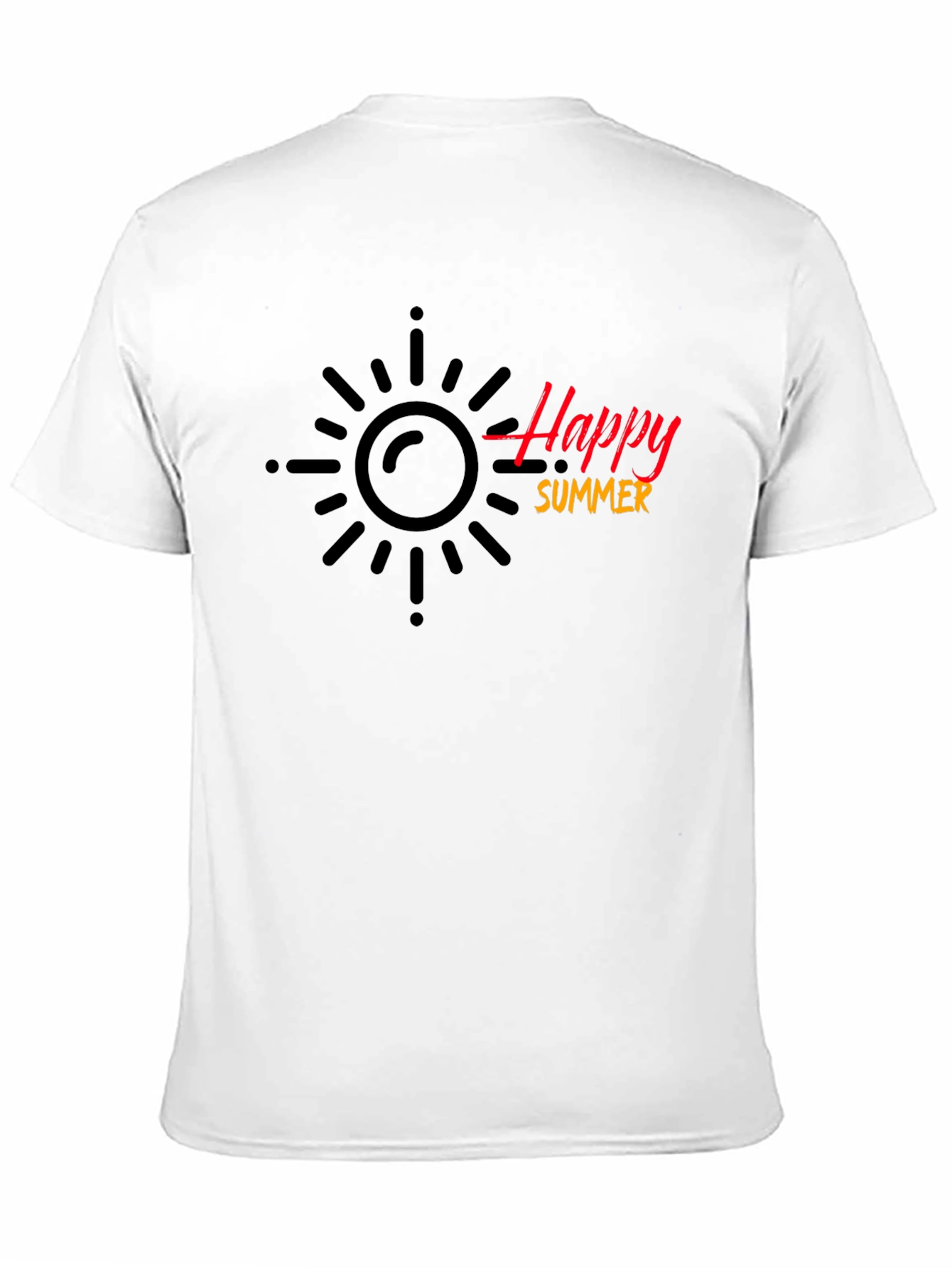 Happy Summer Black T-Shirt - Casual Style