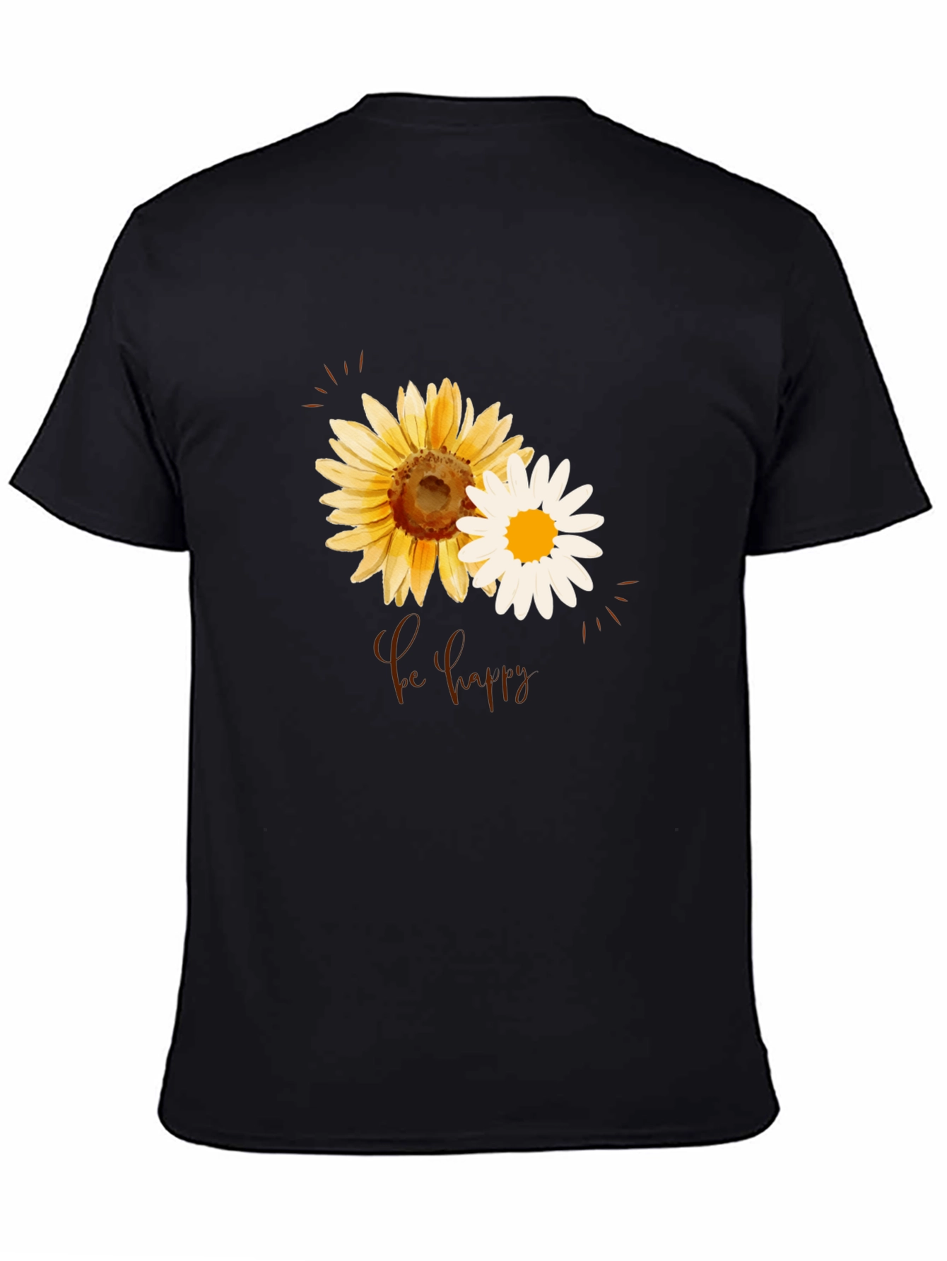 Sunflower & Daisy Be Happy Graphic Tee