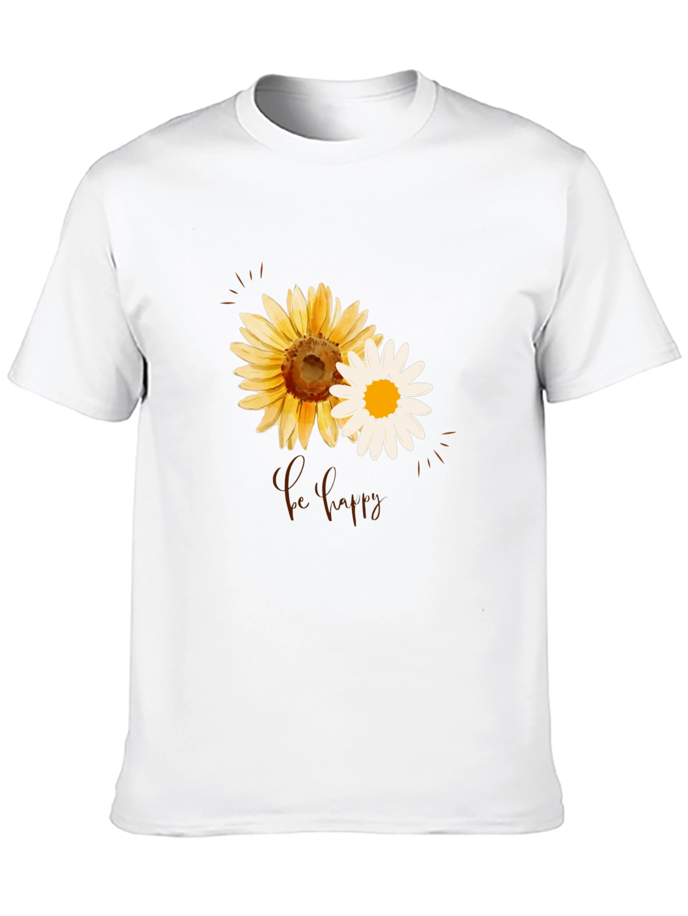 Sunflower & Daisy Be Happy Graphic Tee