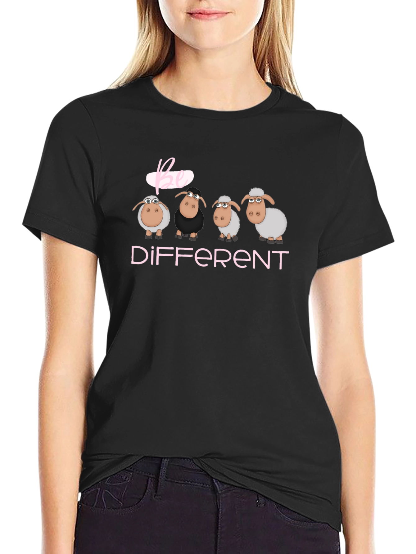 Be Different Sheep T-Shirt - Unique Graphic Tee