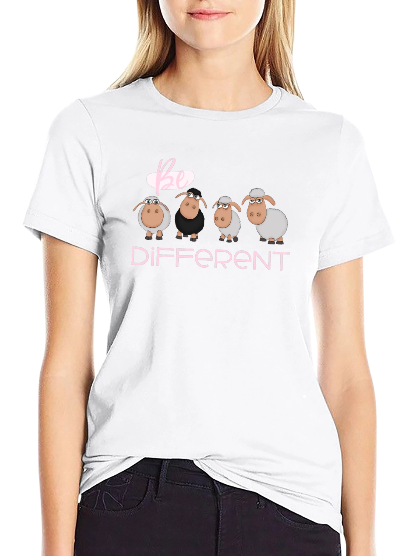 Be Different Sheep T-Shirt - Unique Graphic Tee