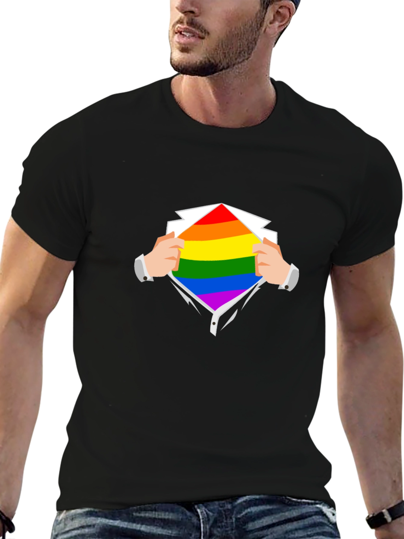 Pride Rainbow Shirt - LGBTQ+ Super Hero T-Shirt