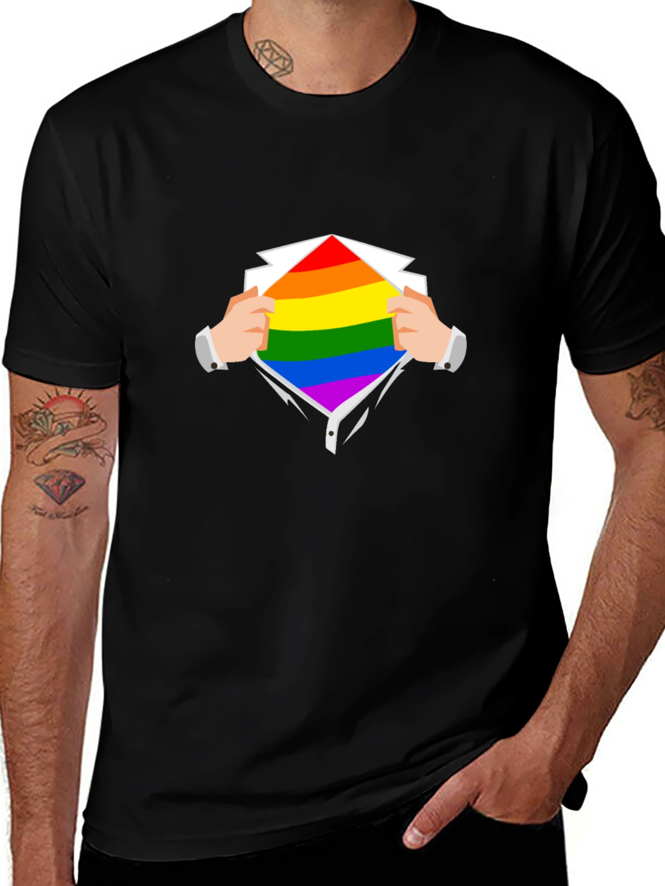 Pride Rainbow Shirt - LGBTQ+ Super Hero T-Shirt