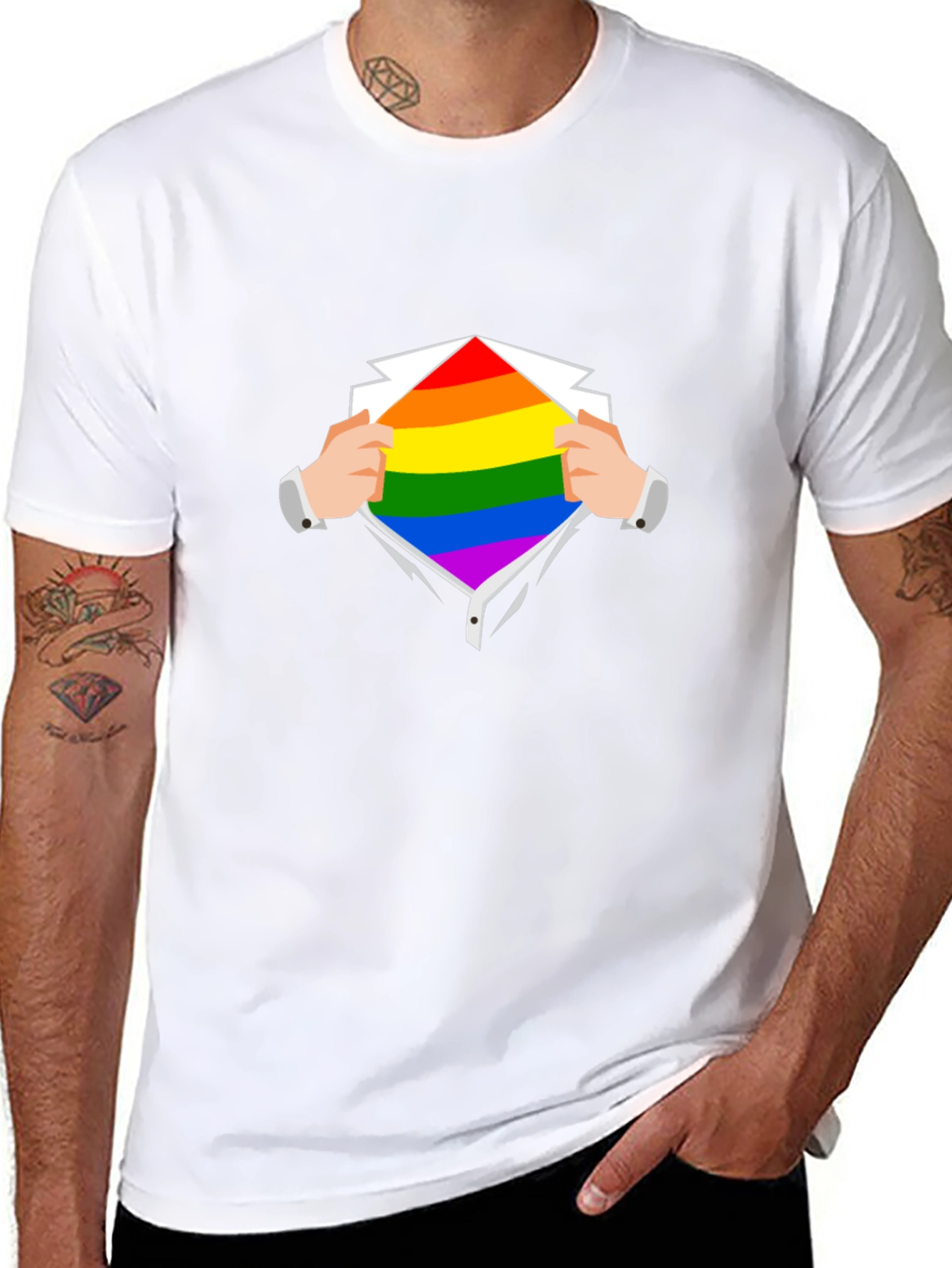 Pride Rainbow Shirt - LGBTQ+ Super Hero T-Shirt