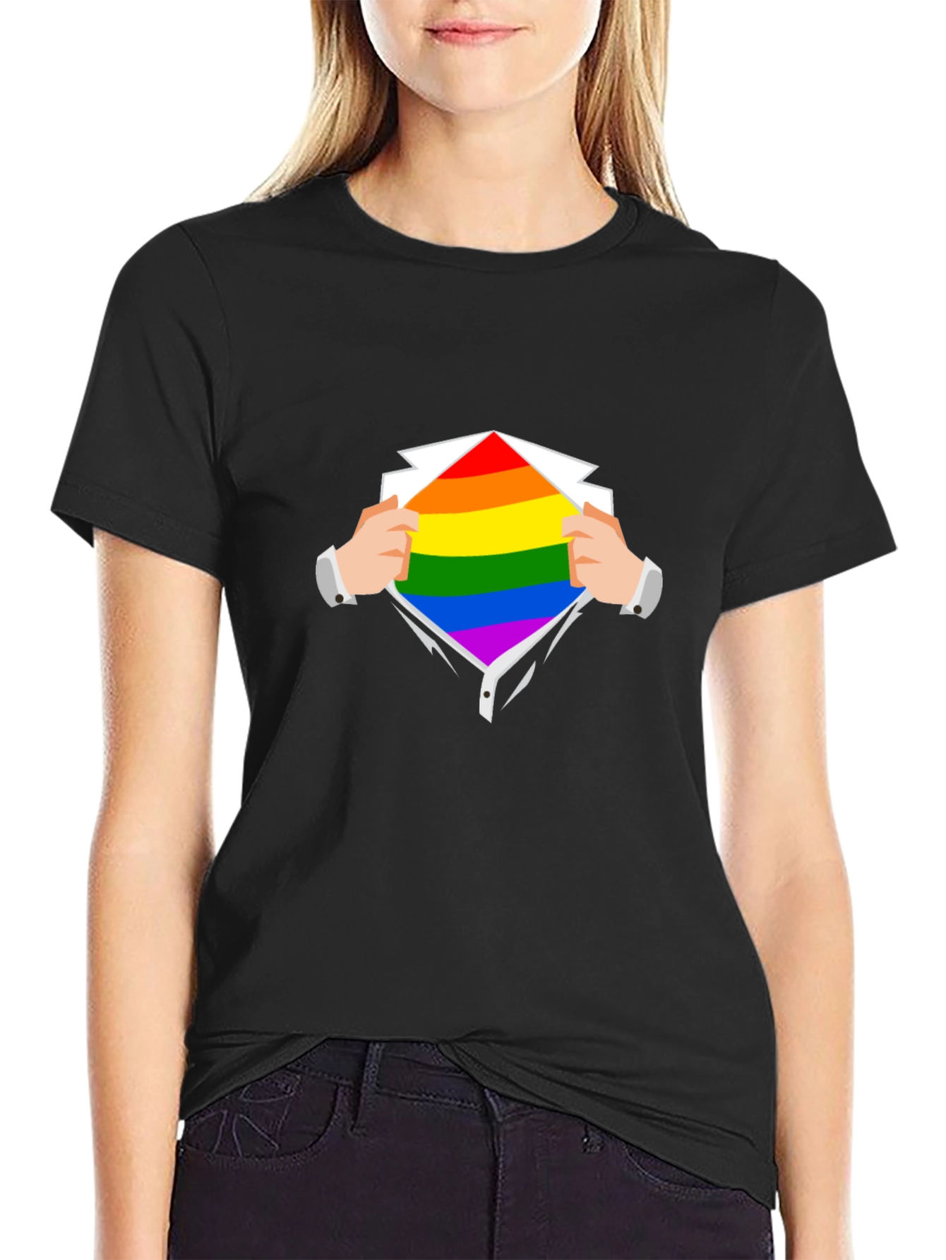 Pride Rainbow Shirt - LGBTQ+ Super Hero T-Shirt