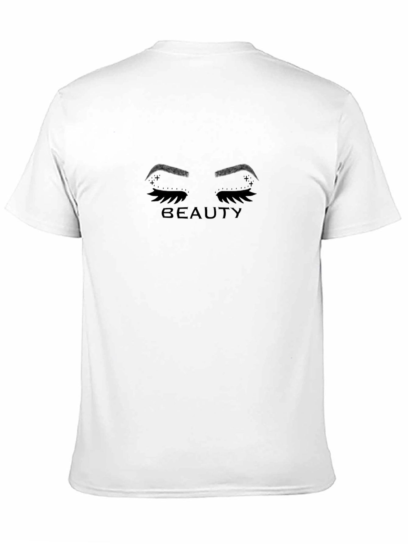 Beauty Eyes Graphic Tee - Black Crew Neck T-Shirt