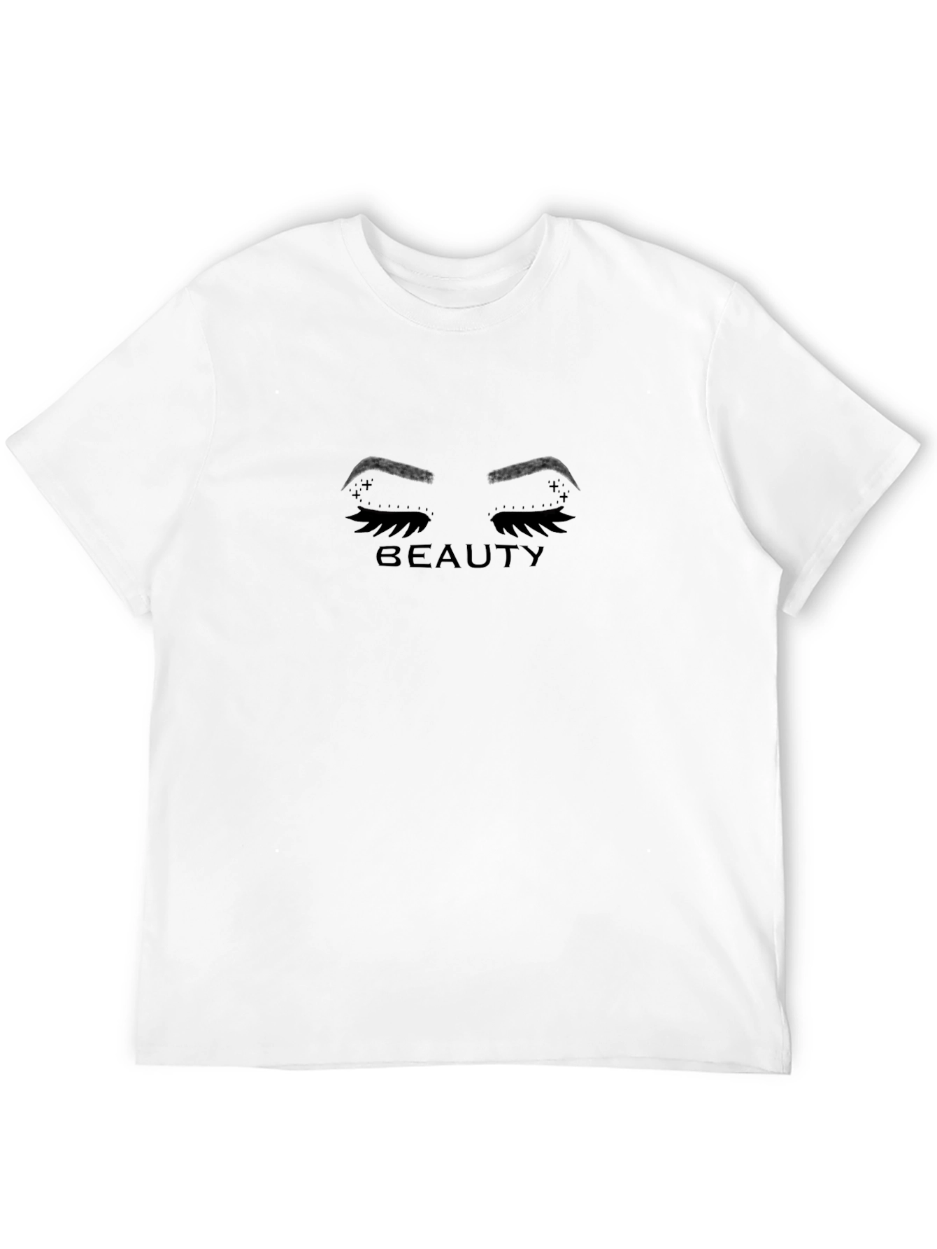 Beauty Eyes Graphic Tee - Black Crew Neck T-Shirt