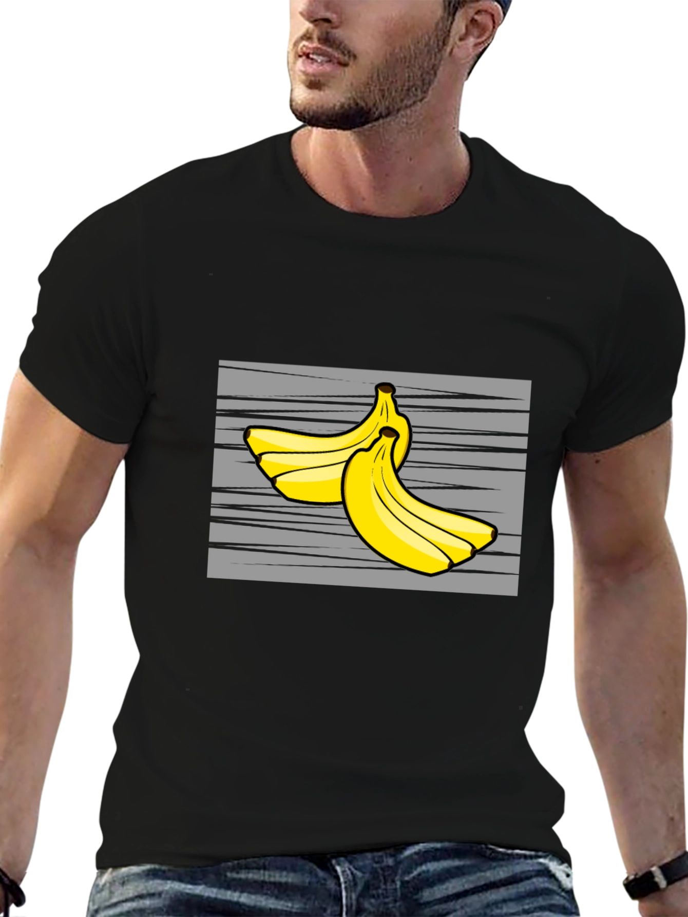 Banana Graphic Tee - Fruit Lovers Black T-Shirt