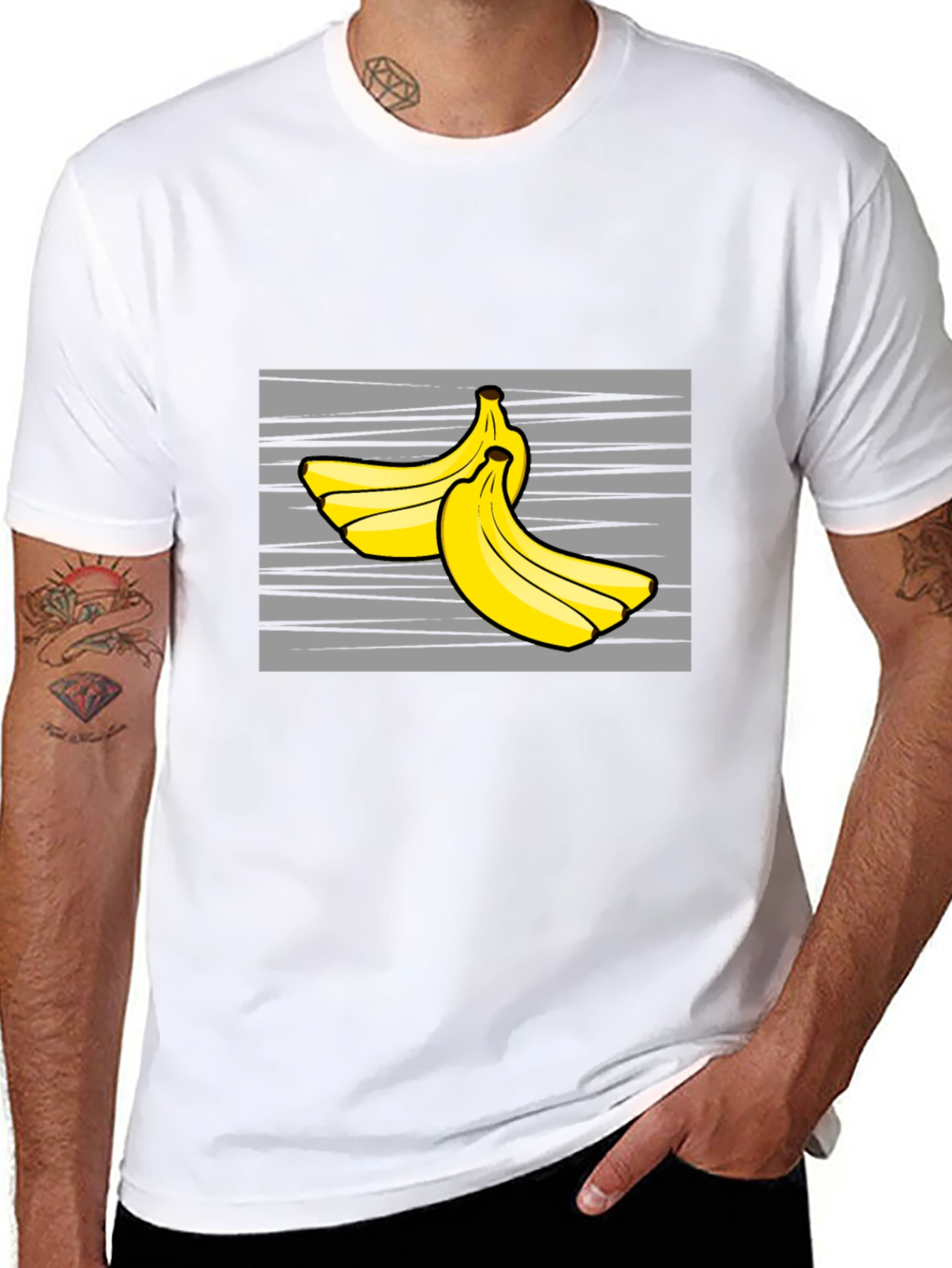 Banana Graphic Tee - Fruit Lovers Black T-Shirt