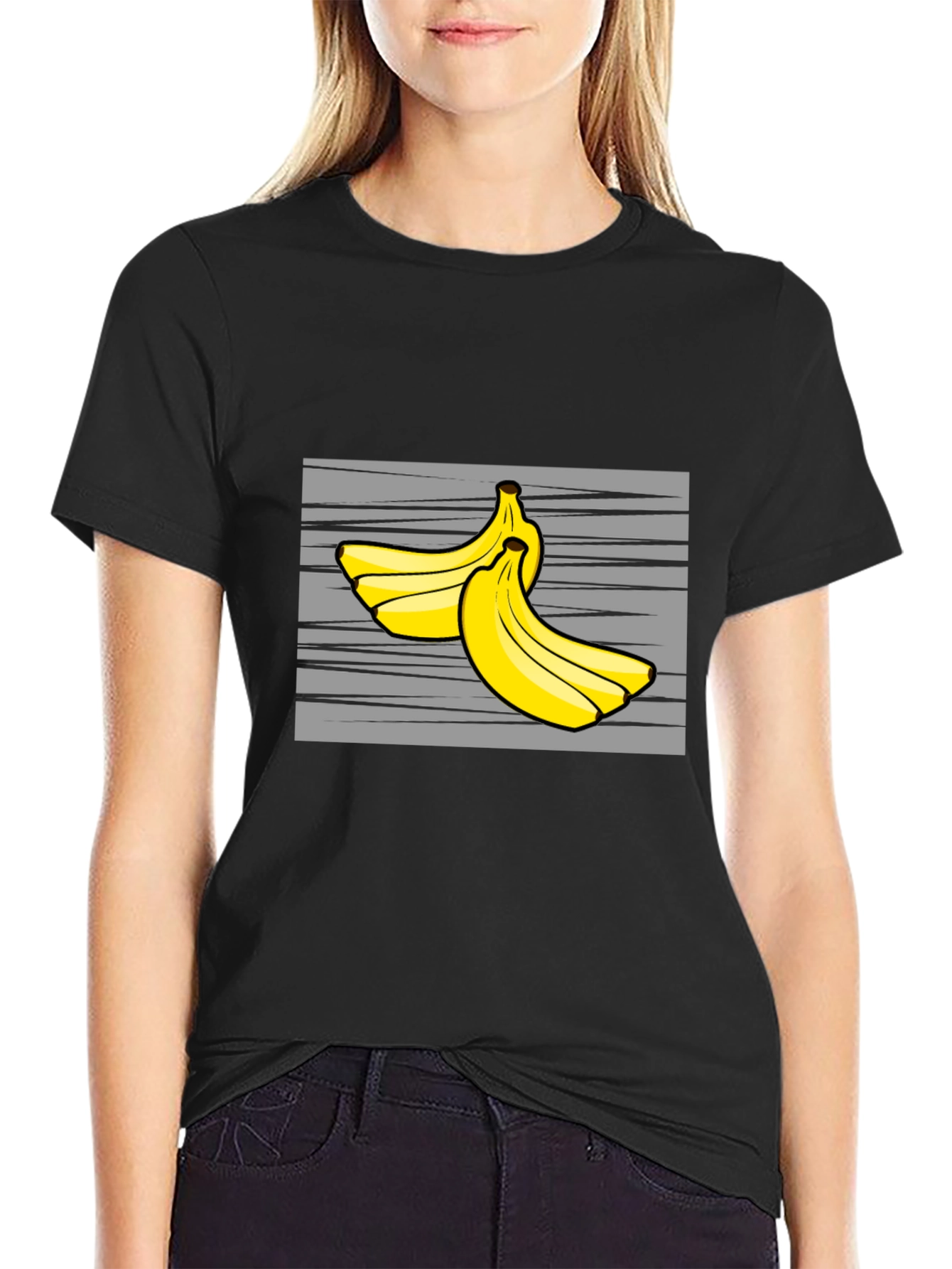 Banana Graphic Tee - Fruit Lovers Black T-Shirt
