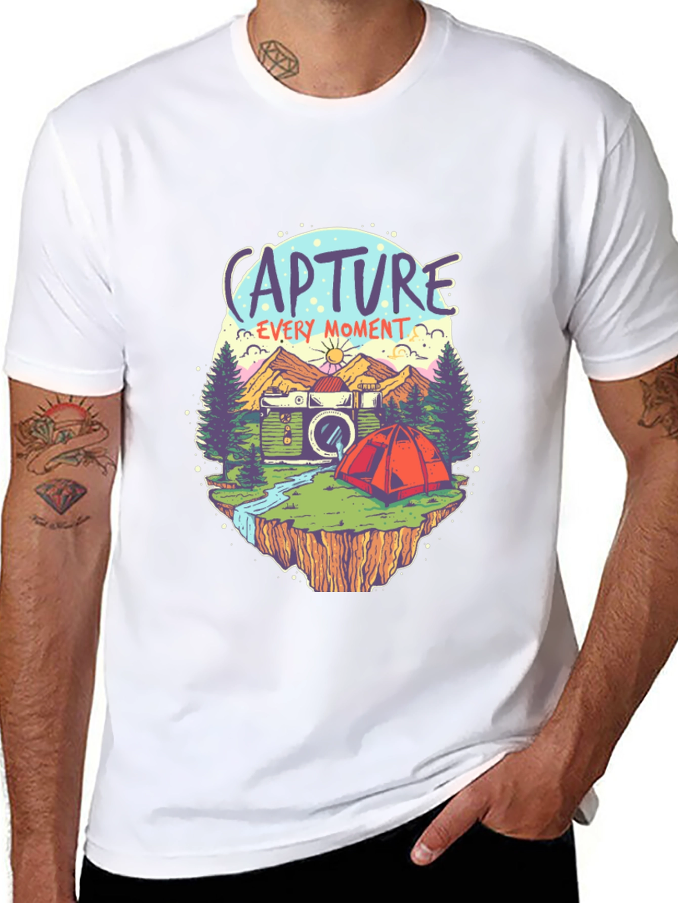 Capture Every Moment Black Graphic Tee