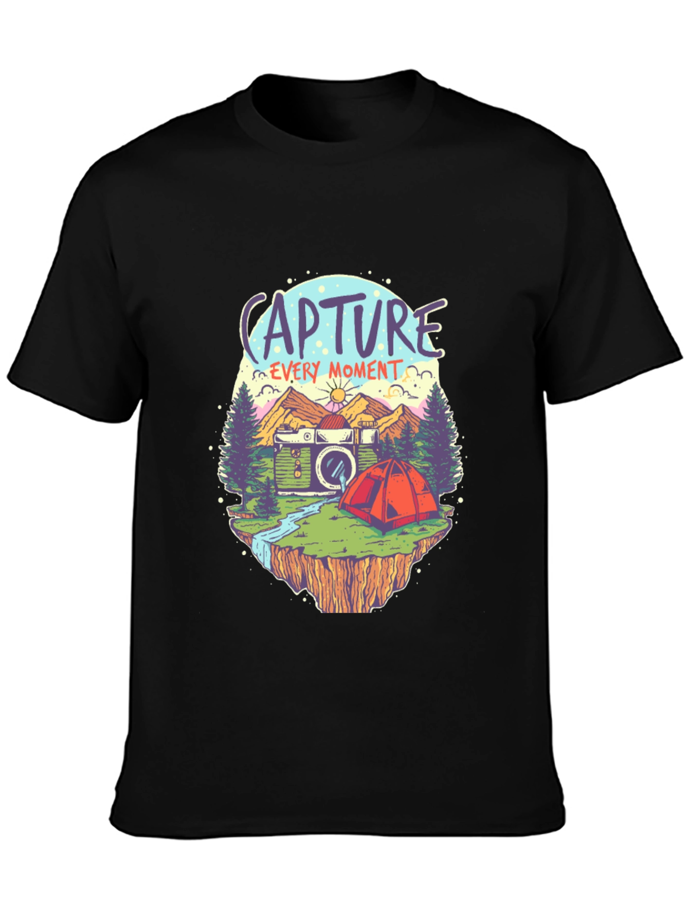 Capture Every Moment Black Graphic Tee