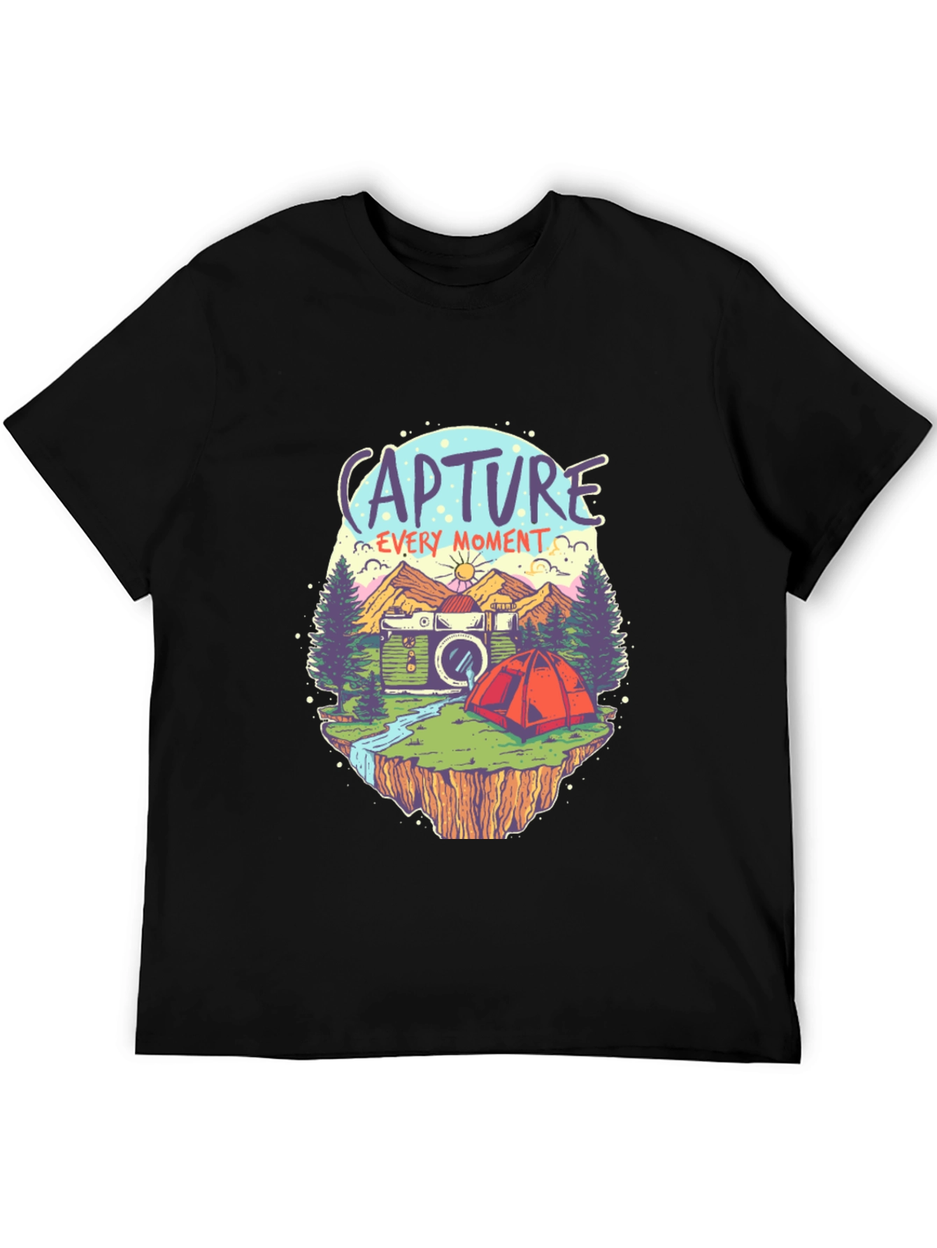 Capture Every Moment Black Graphic Tee