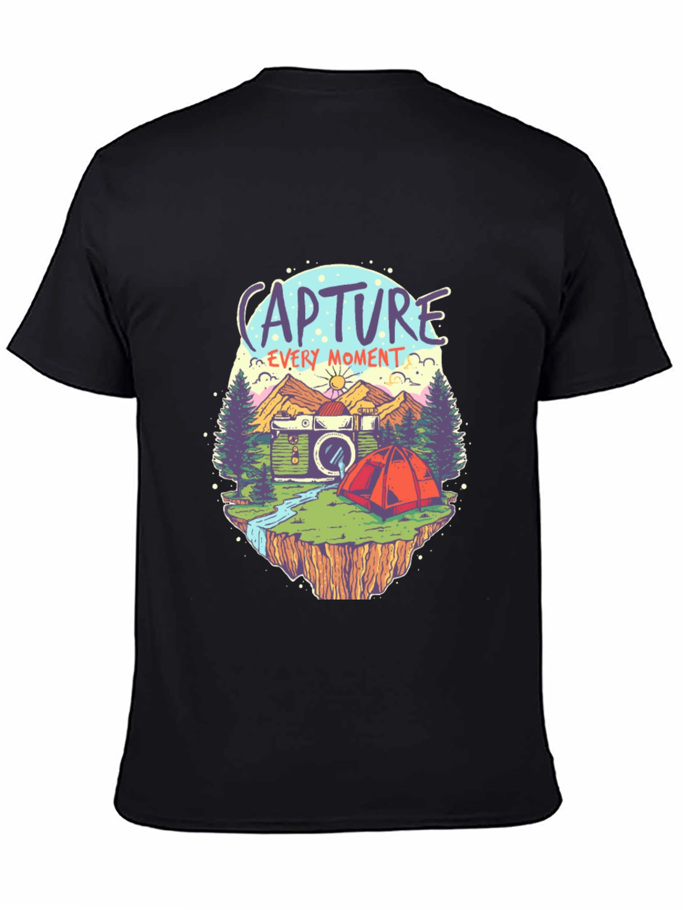 Capture Every Moment Black Graphic Tee
