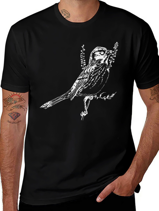 Bird Graphic T-Shirt - Cool Casual Tee