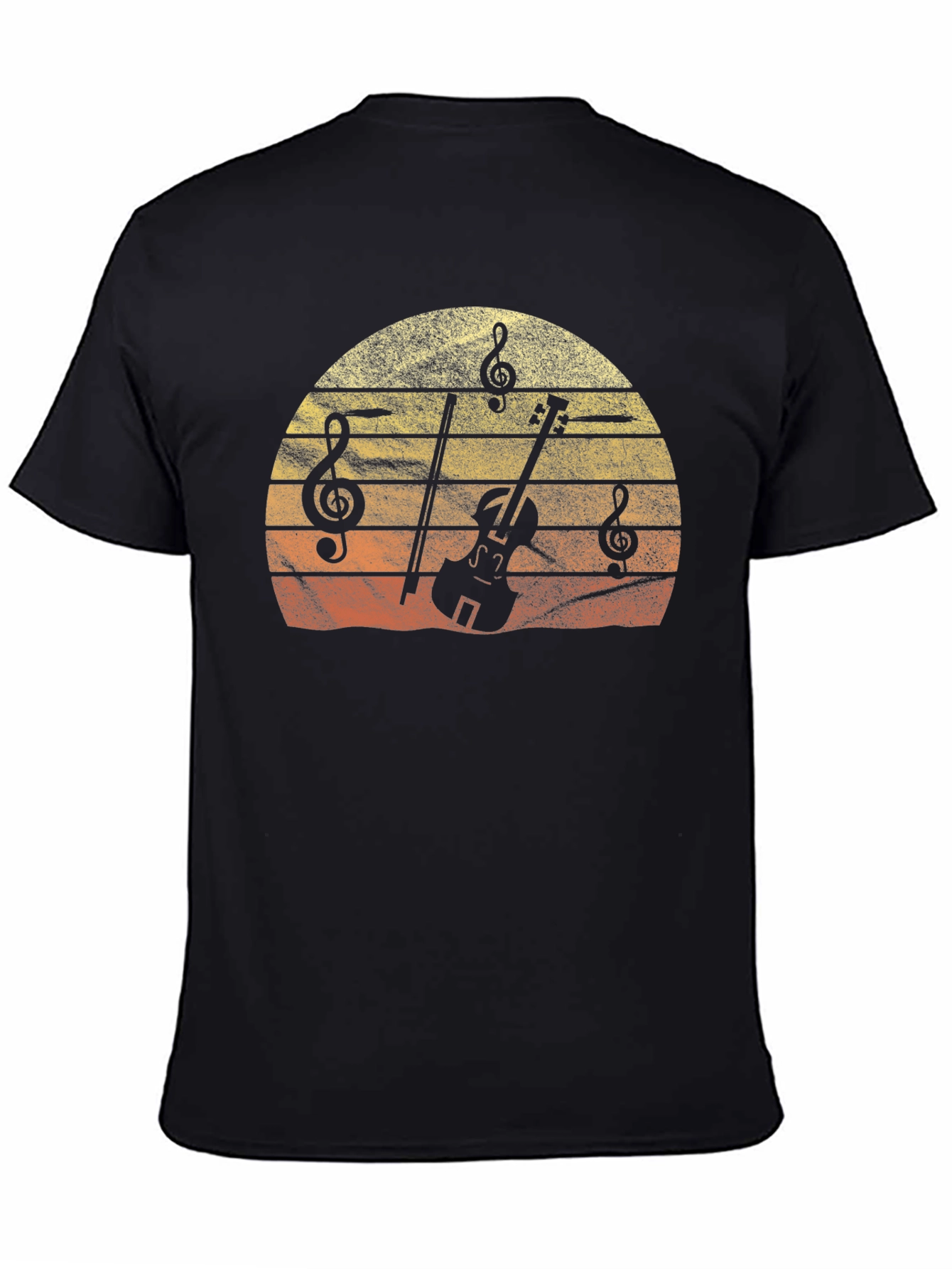 Musical Sunset T-Shirt - Violin & Notes
