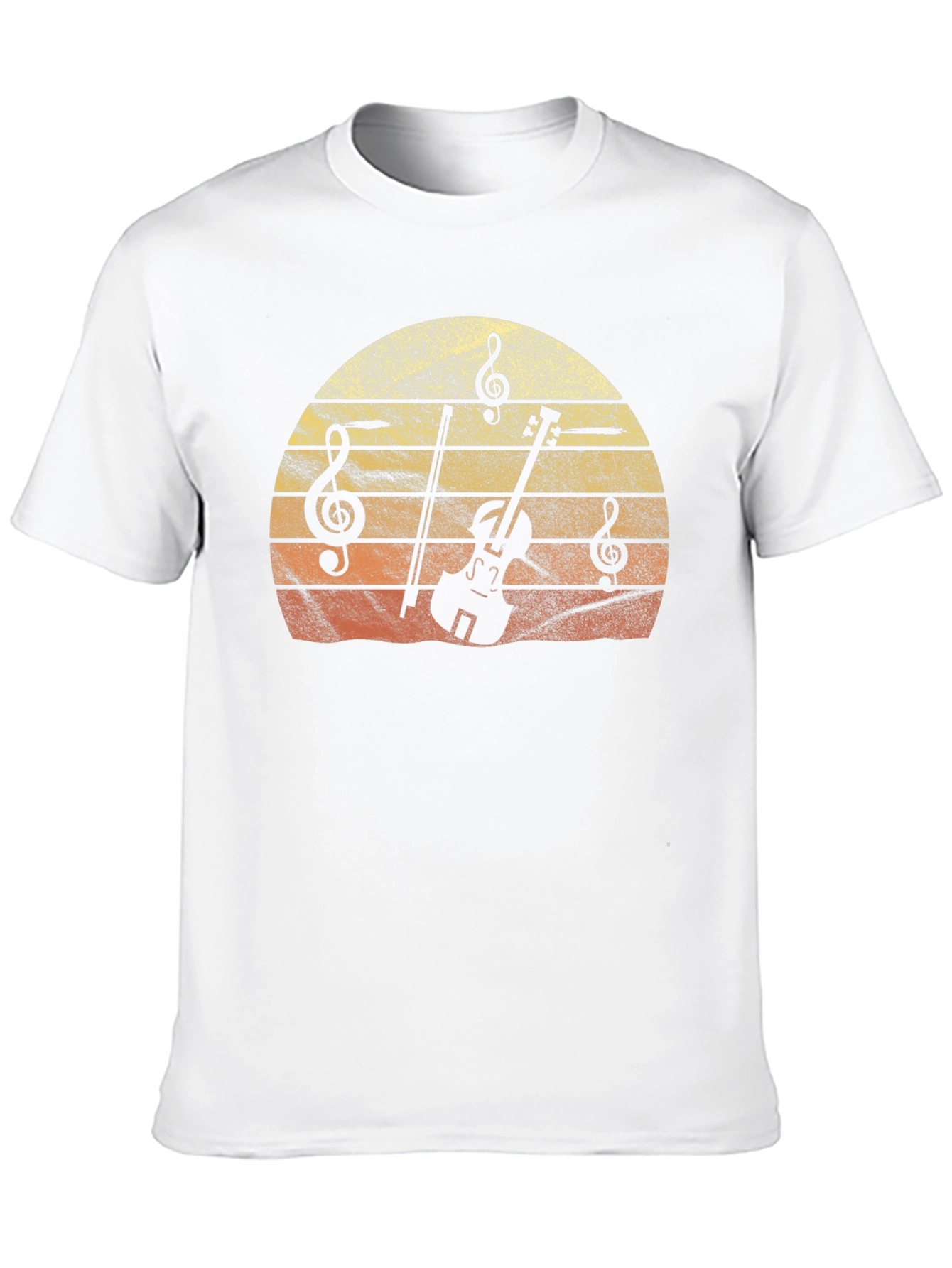 Musical Sunset T-Shirt - Violin & Notes