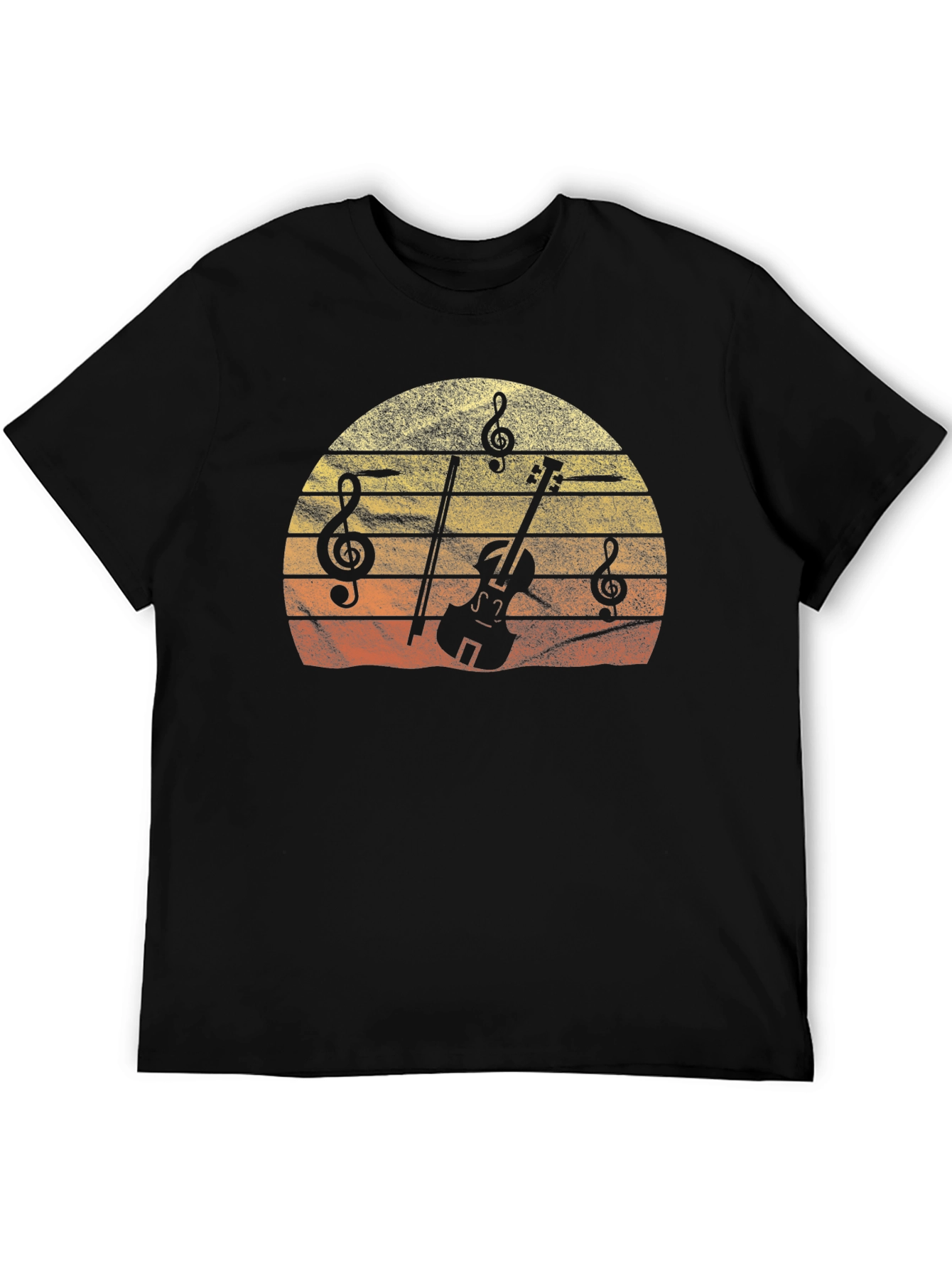 Musical Sunset T-Shirt - Violin & Notes