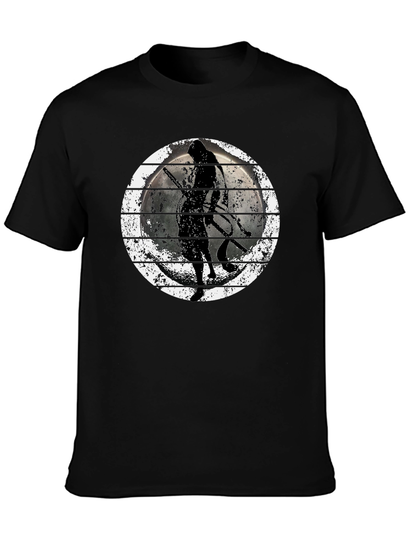 Samurai Warrior Moon Graphic T-Shirt