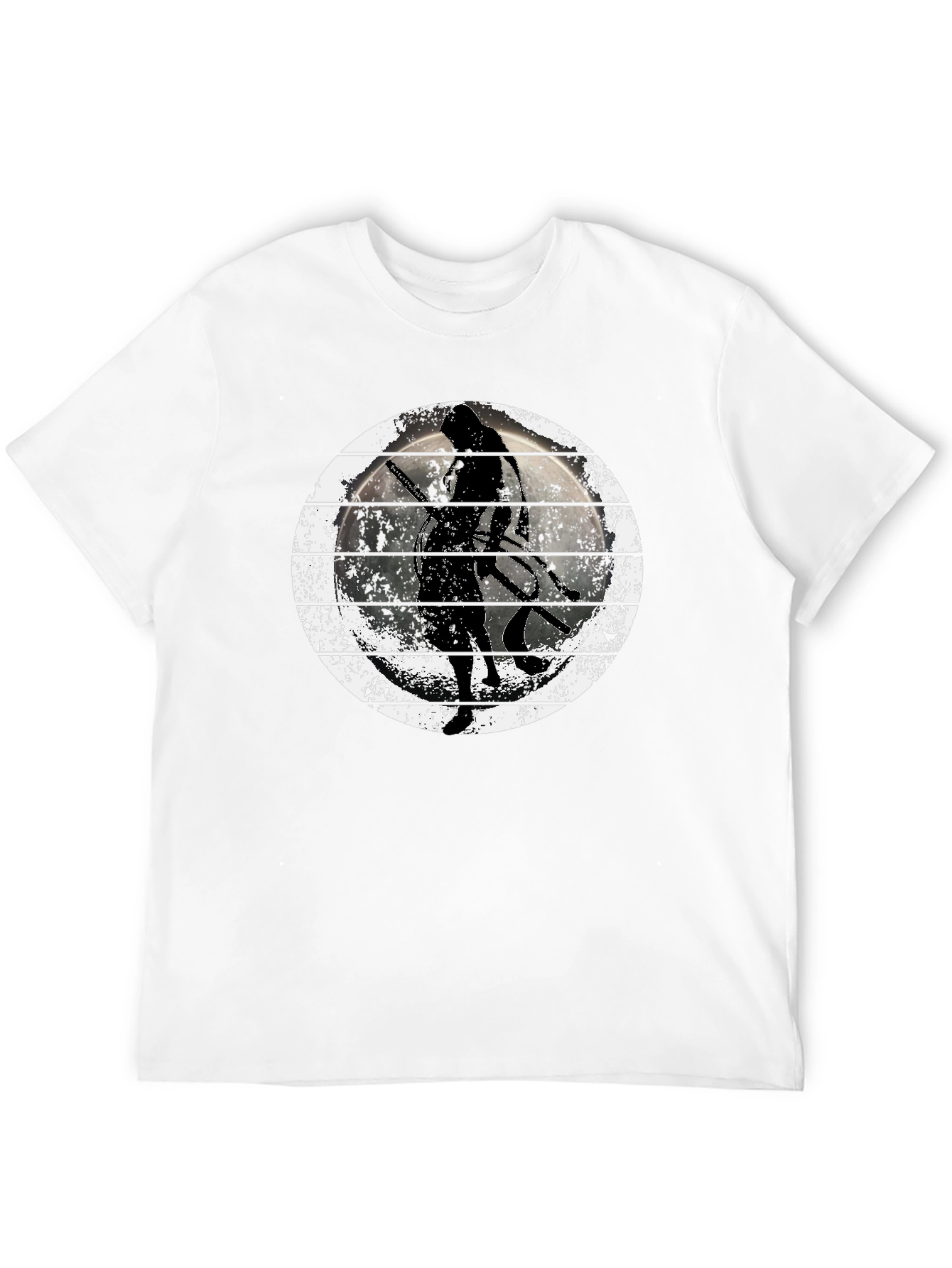Samurai Warrior Moon Graphic T-Shirt