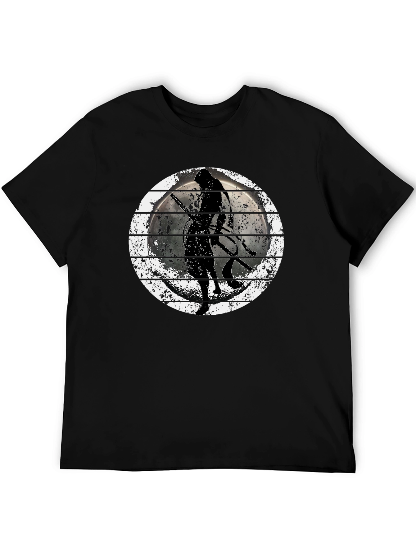 Samurai Warrior Moon Graphic T-Shirt