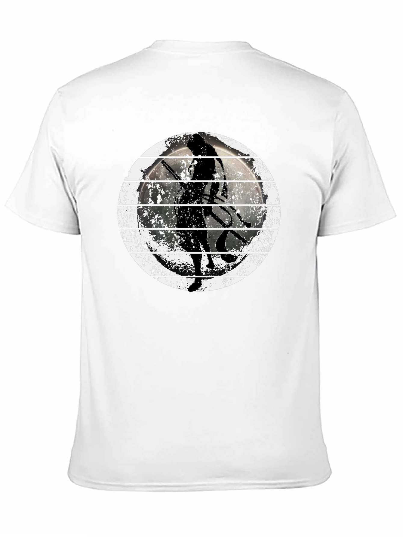 Samurai Warrior Moon Graphic T-Shirt