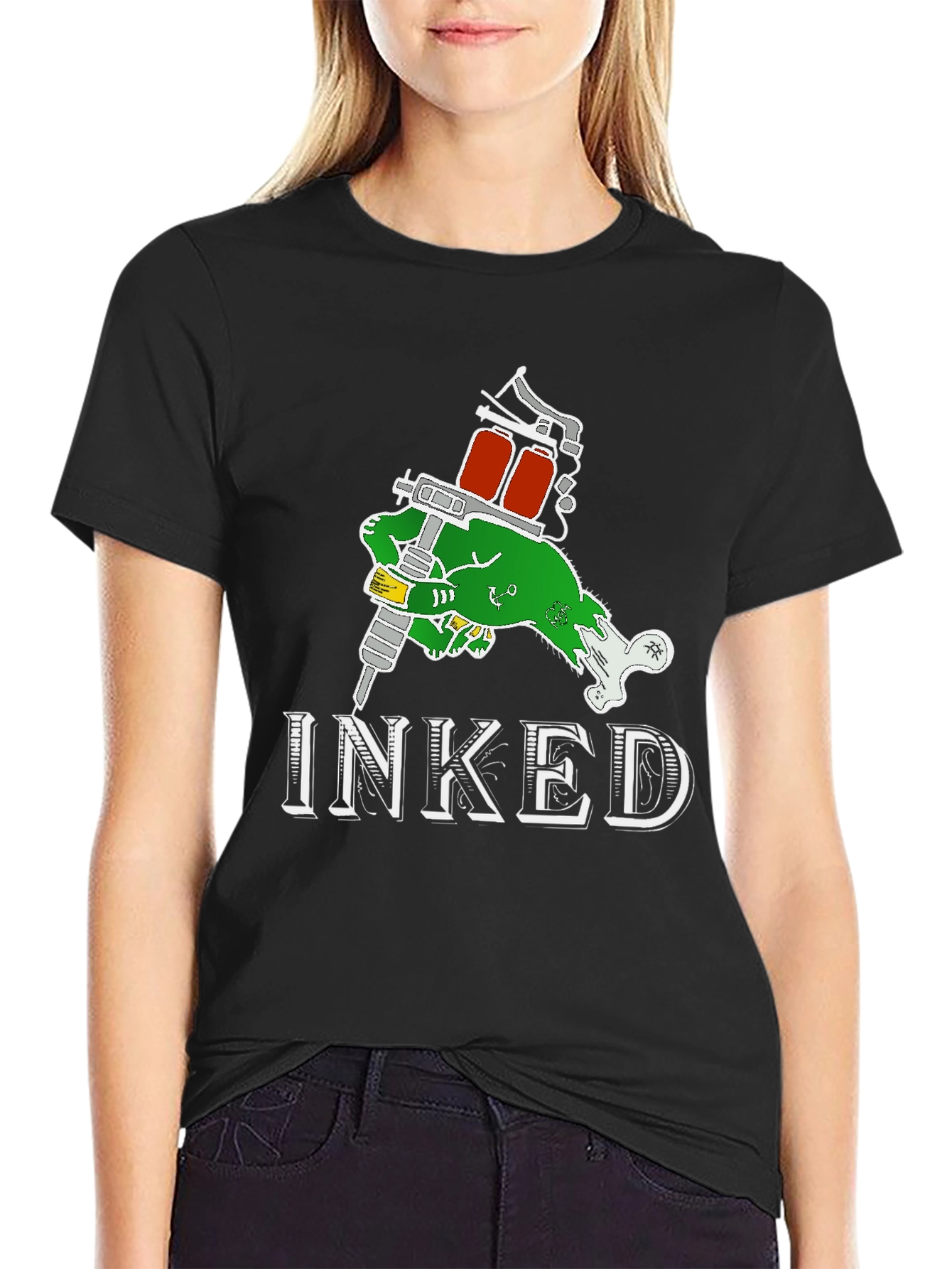 Inked Zombie Tattoo Artist T-Shirt - Cool Graphic Tee