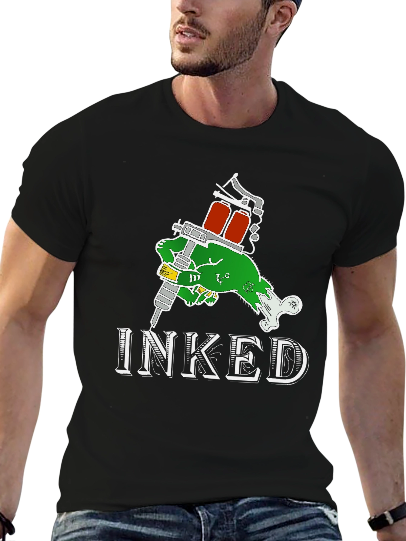 Inked Zombie Tattoo Artist T-Shirt - Cool Graphic Tee