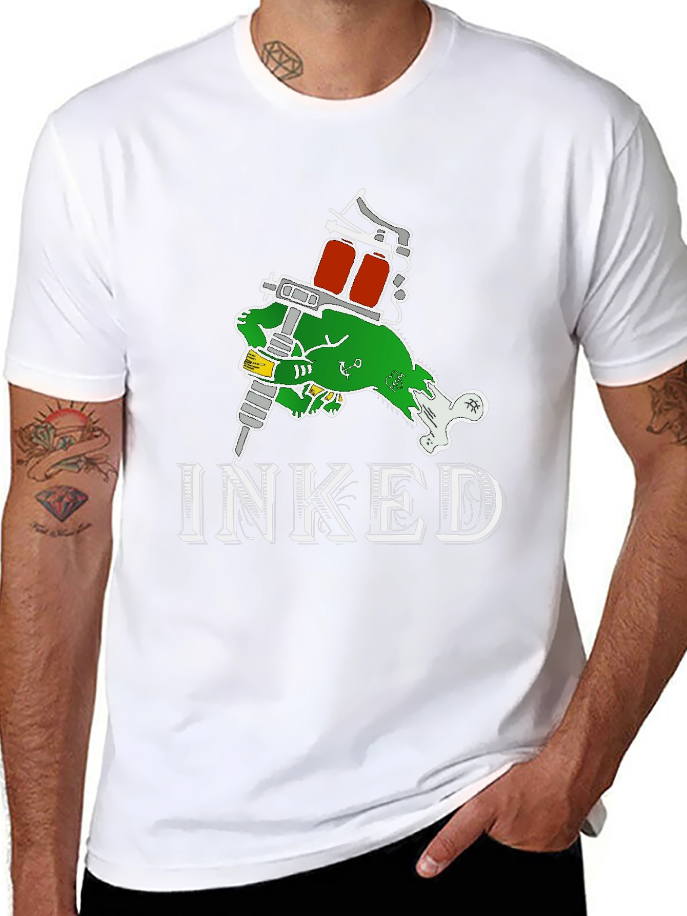 Inked Zombie Tattoo Artist T-Shirt - Cool Graphic Tee