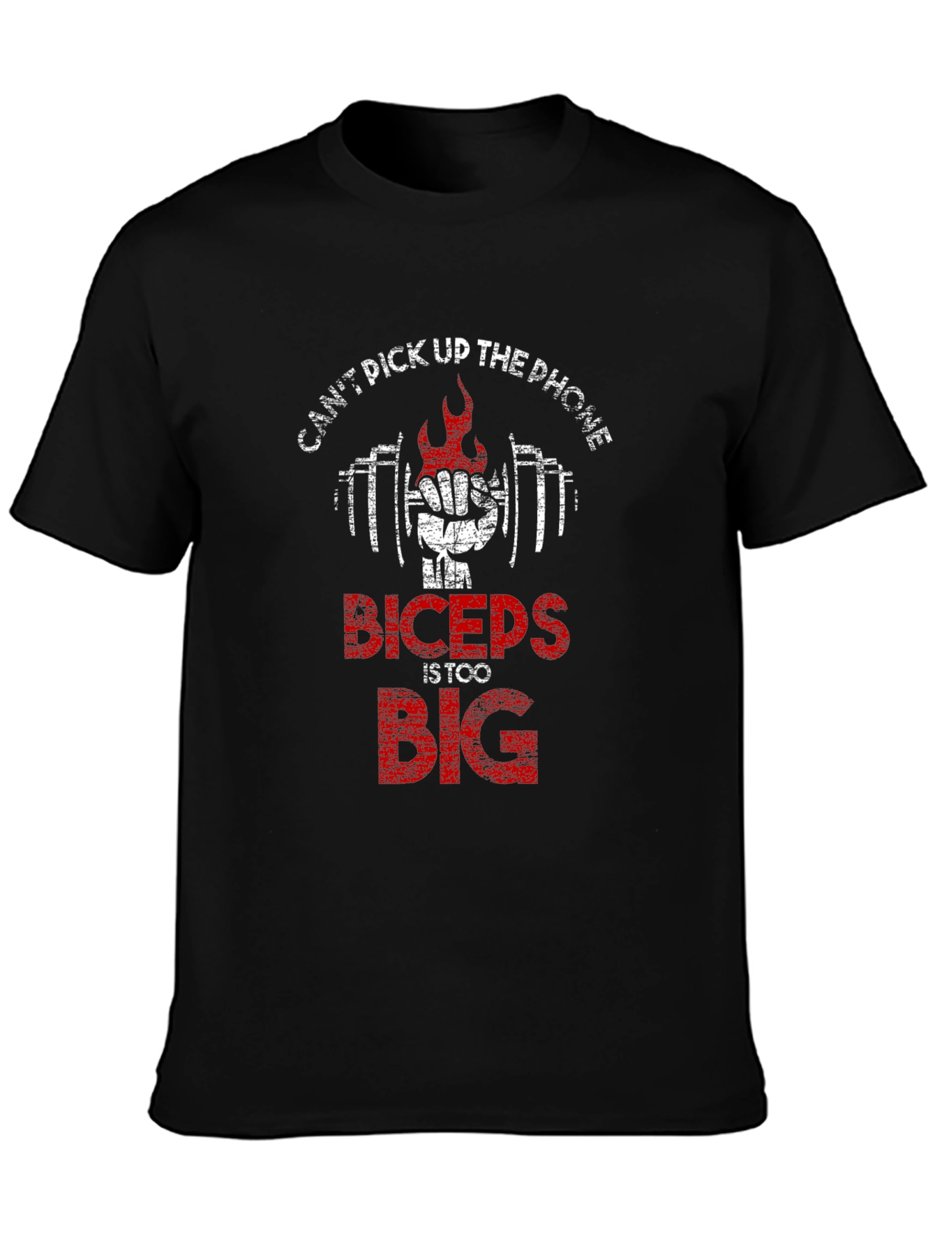 Funny Biceps Too Big Gym Workout T-Shirt