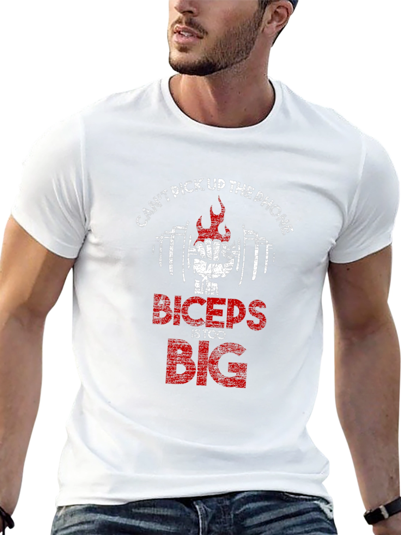 Funny Biceps Too Big Gym Workout T-Shirt