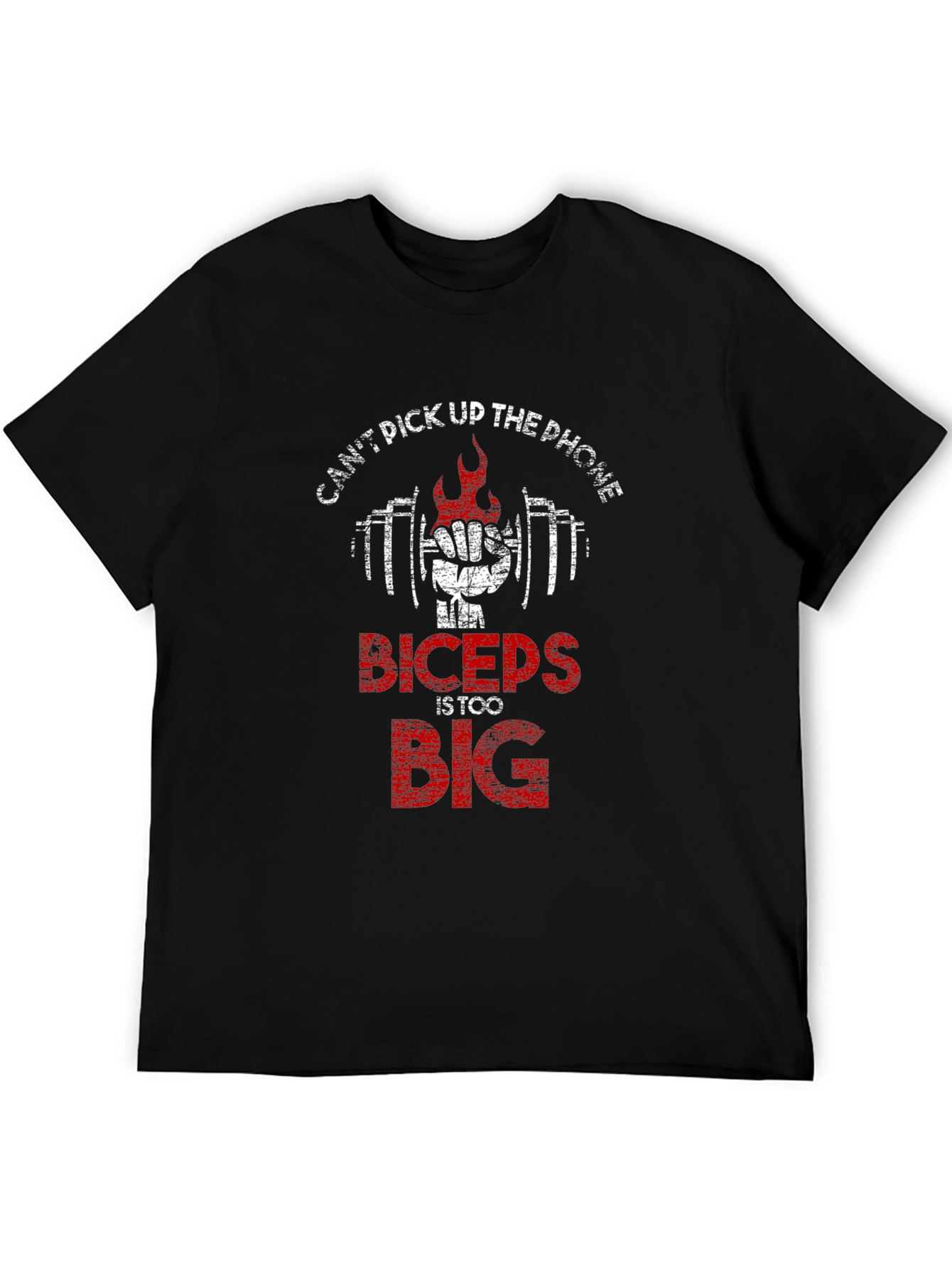 Funny Biceps Too Big Gym Workout T-Shirt