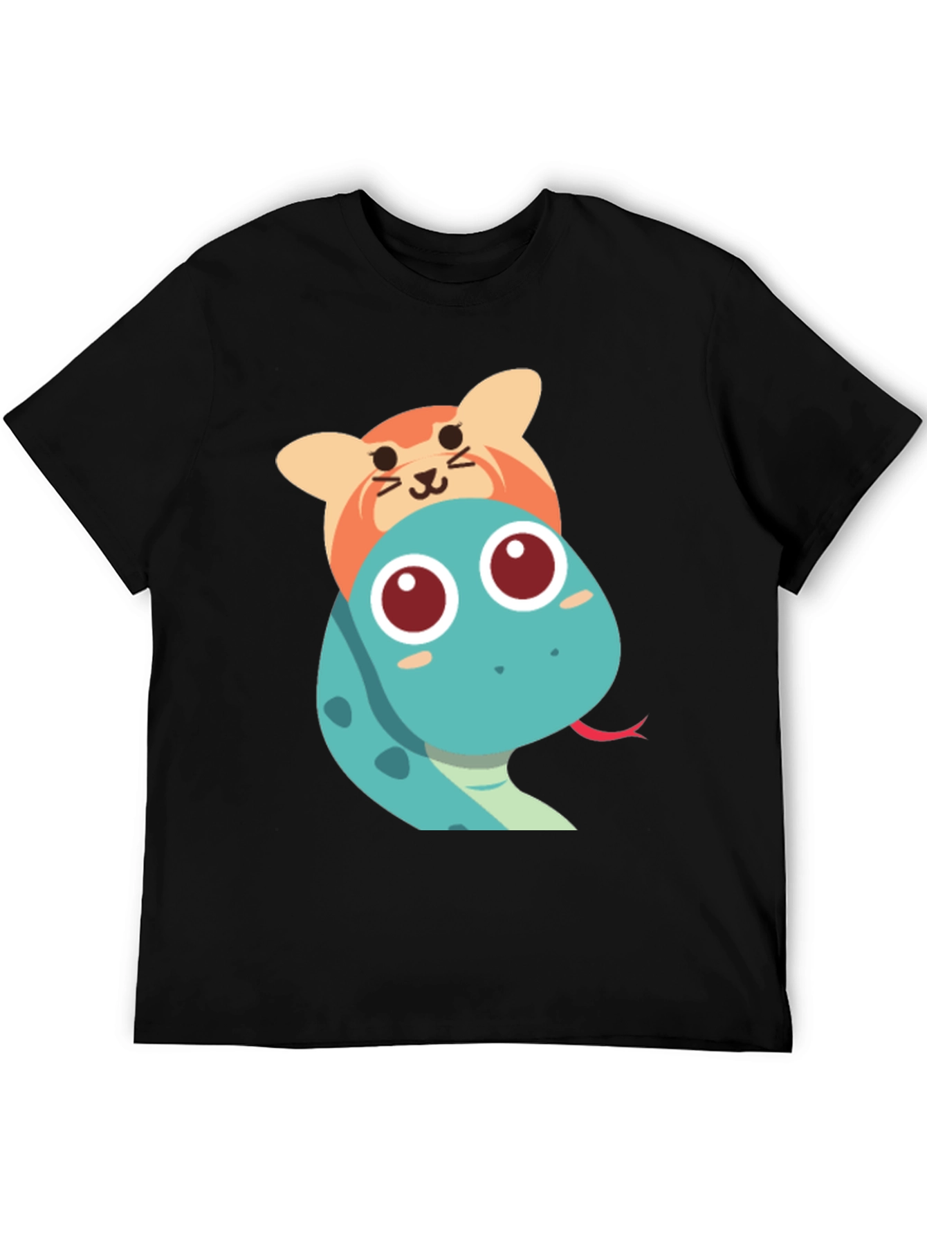Cute Snake and Cat T-Shirt